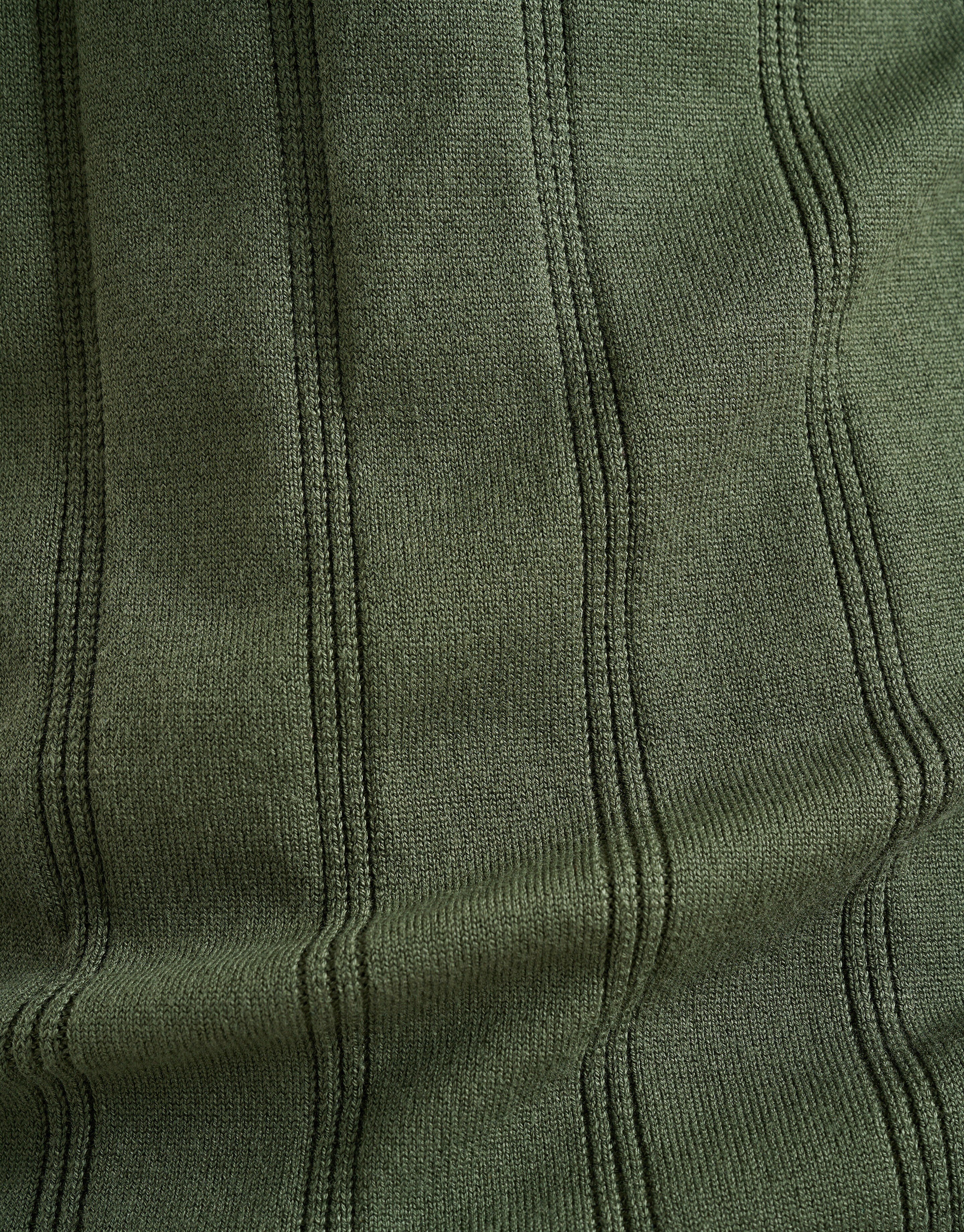 Gebreid T-shirt Donkergroen SHOEBY MEN