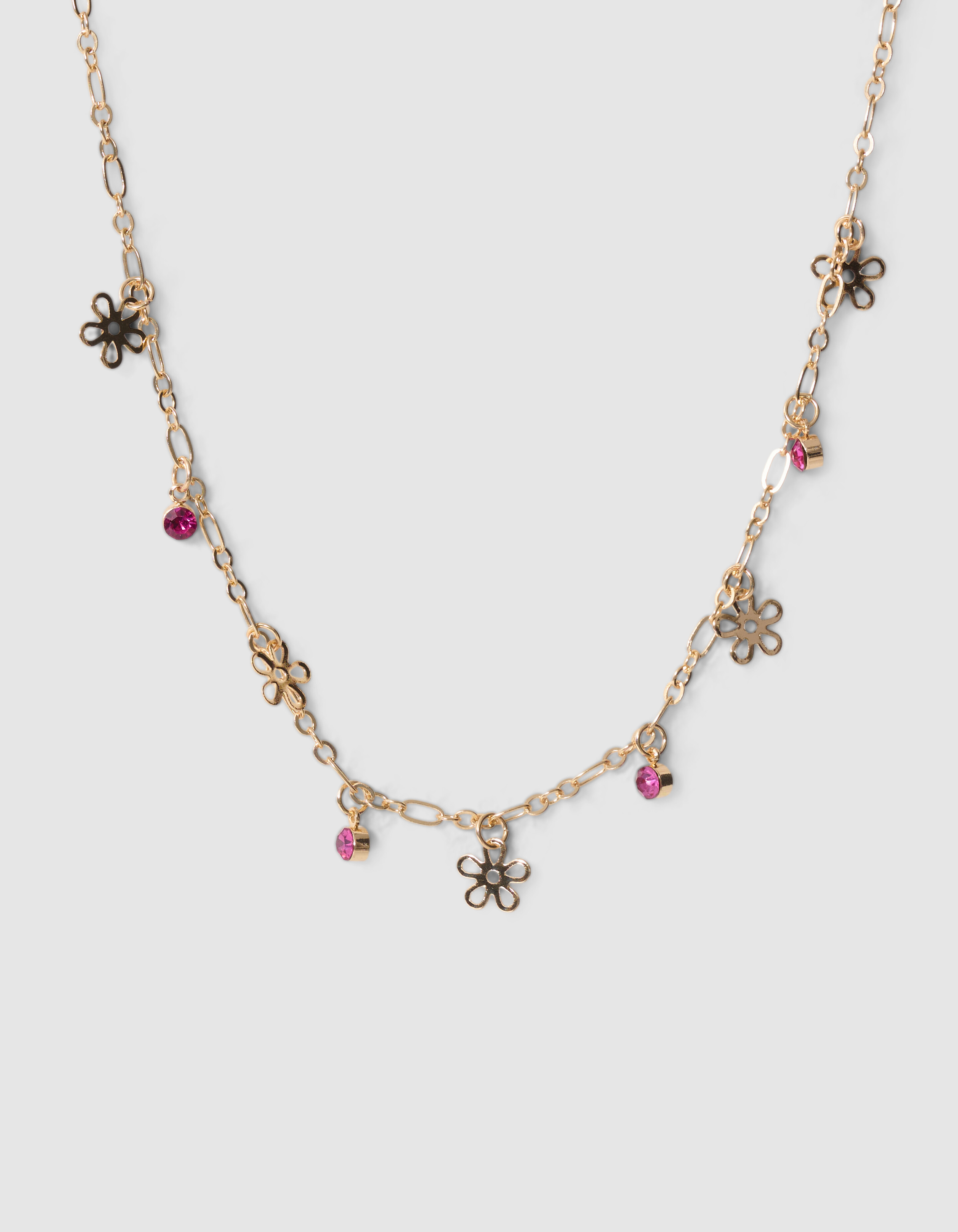 Flower Strass Ketting Goud SHOEBY ACCESSOIRES