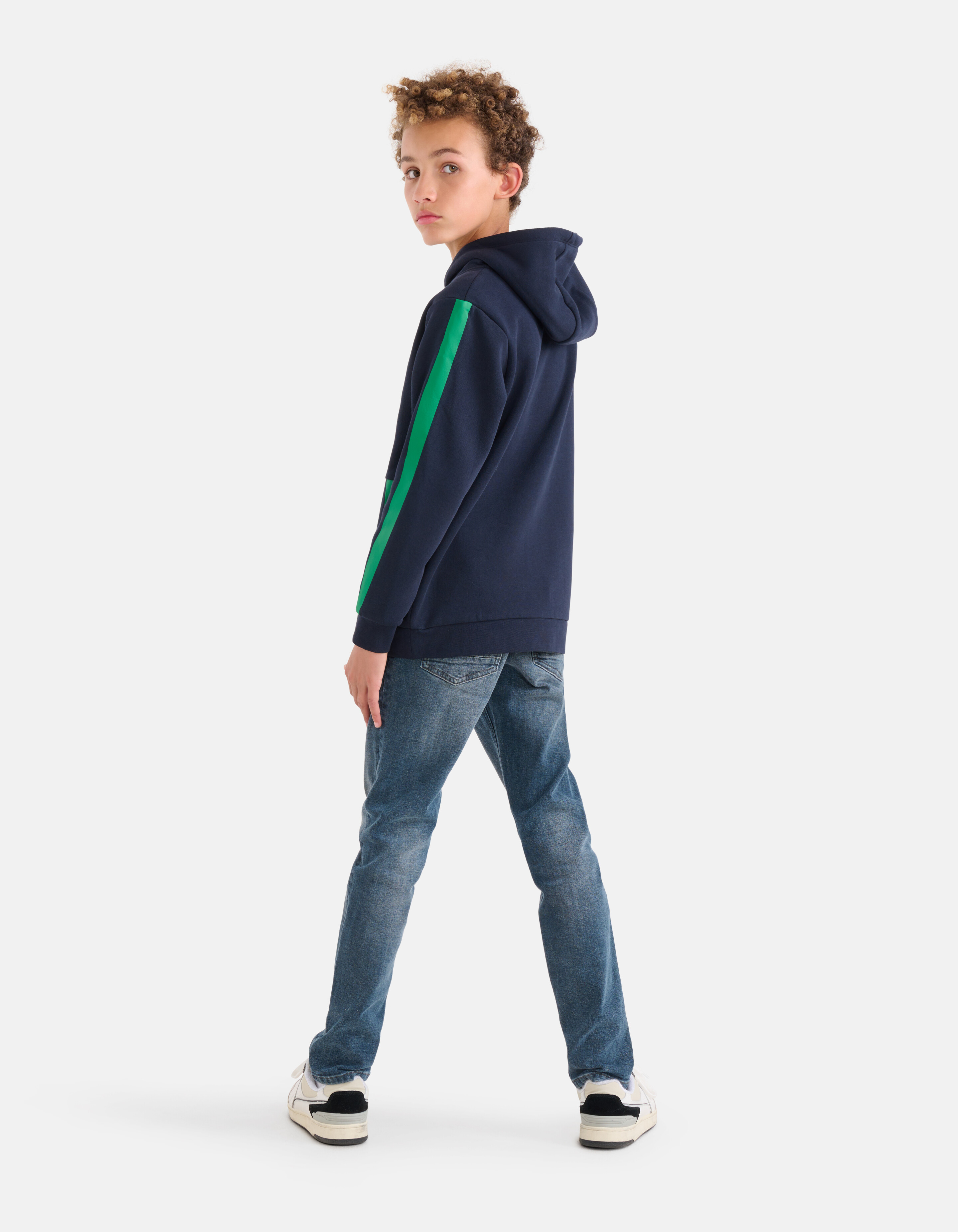 Tape Hoodie Donkerblauw SHOEBY BOYS