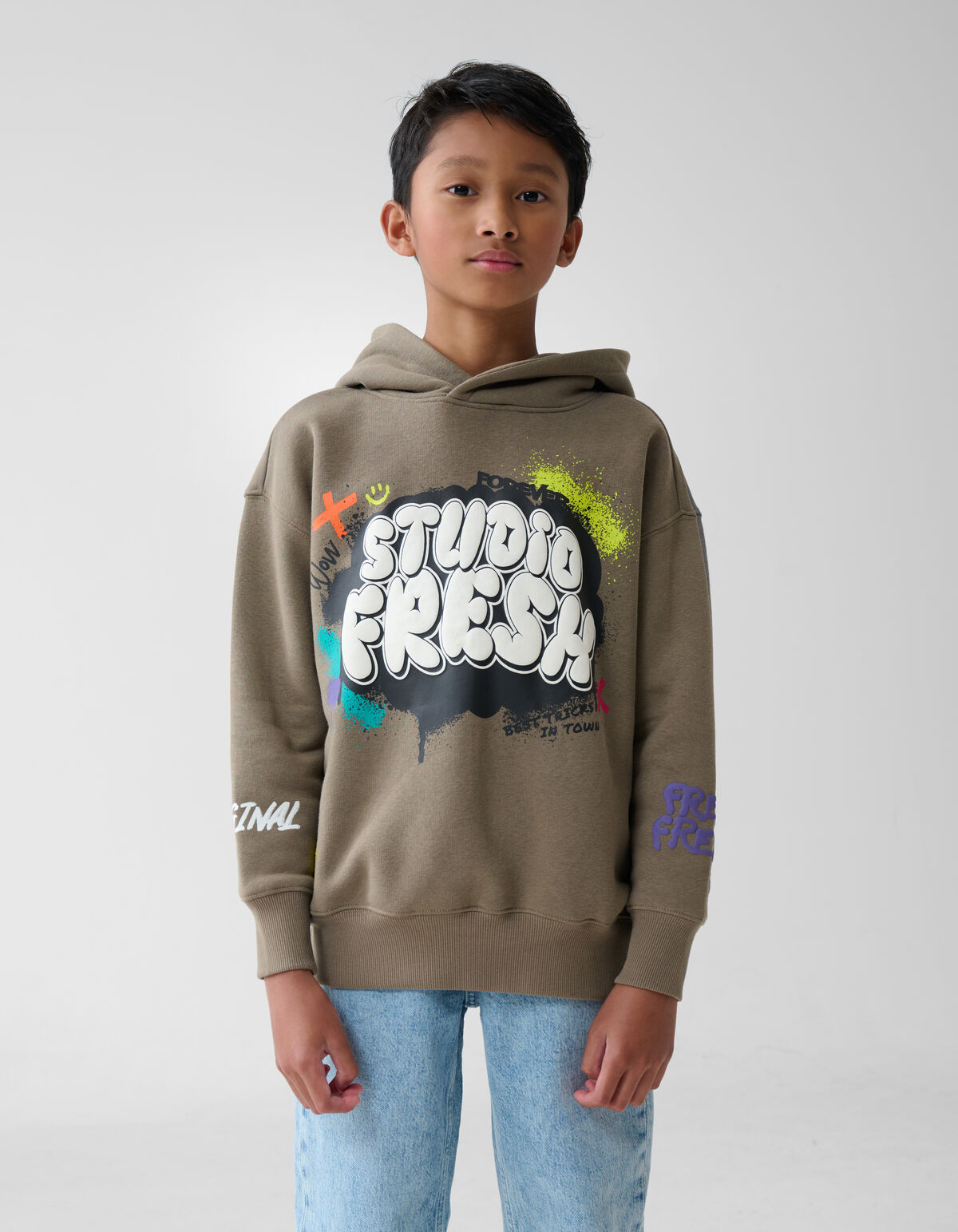 Artwork Hoodie Groen SHOEBY BOYS