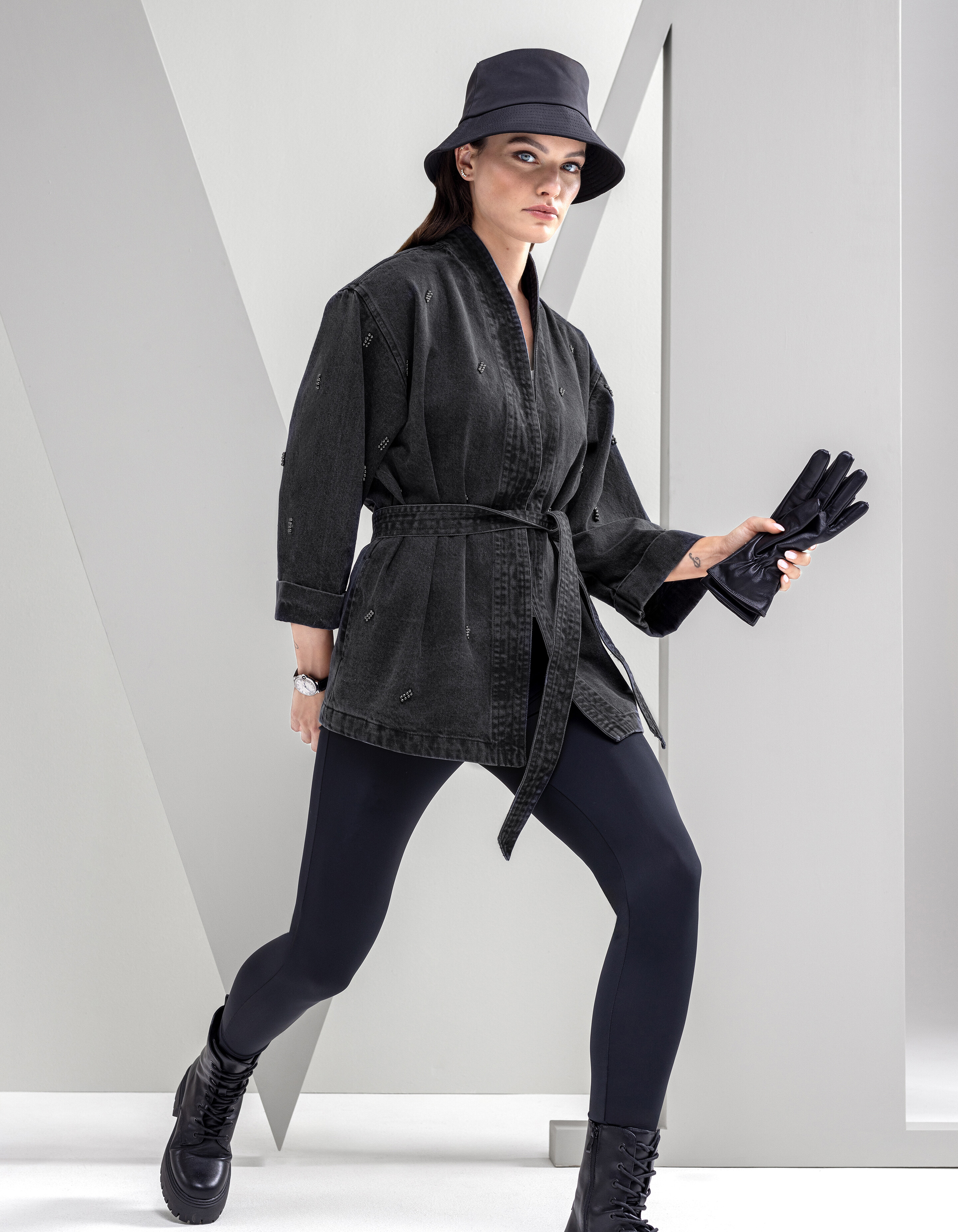 Washed Denim Kimono By Mieke SHOEBY WOMEN