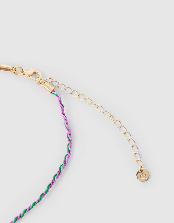 Turned Charm Ketting Paars SHOEBY ACCESSOIRES