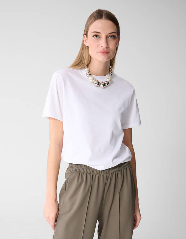 Basis T-shirt Wit SHOEBY WOMEN