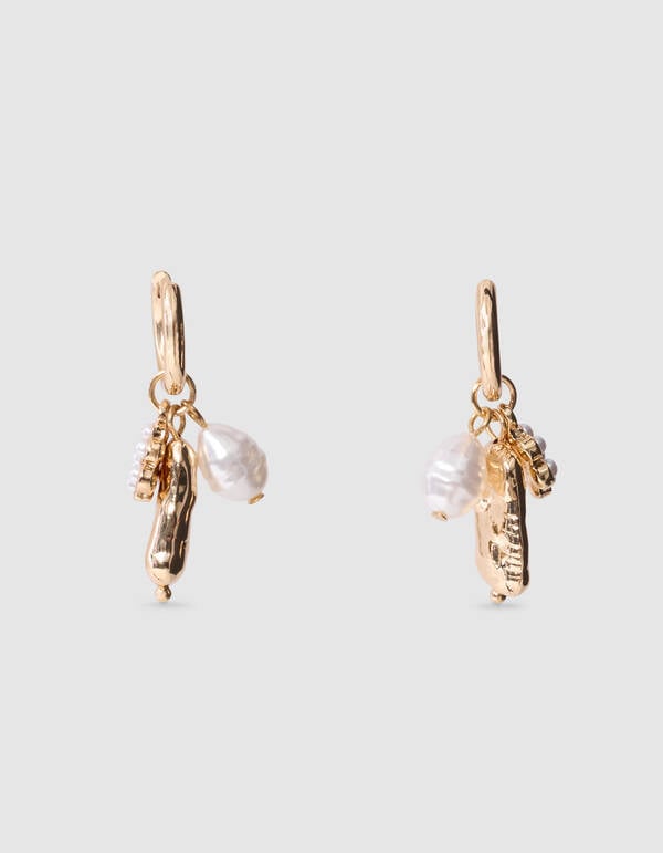 Parel Charm Oorbellen Goud SHOEBY ACCESSOIRES