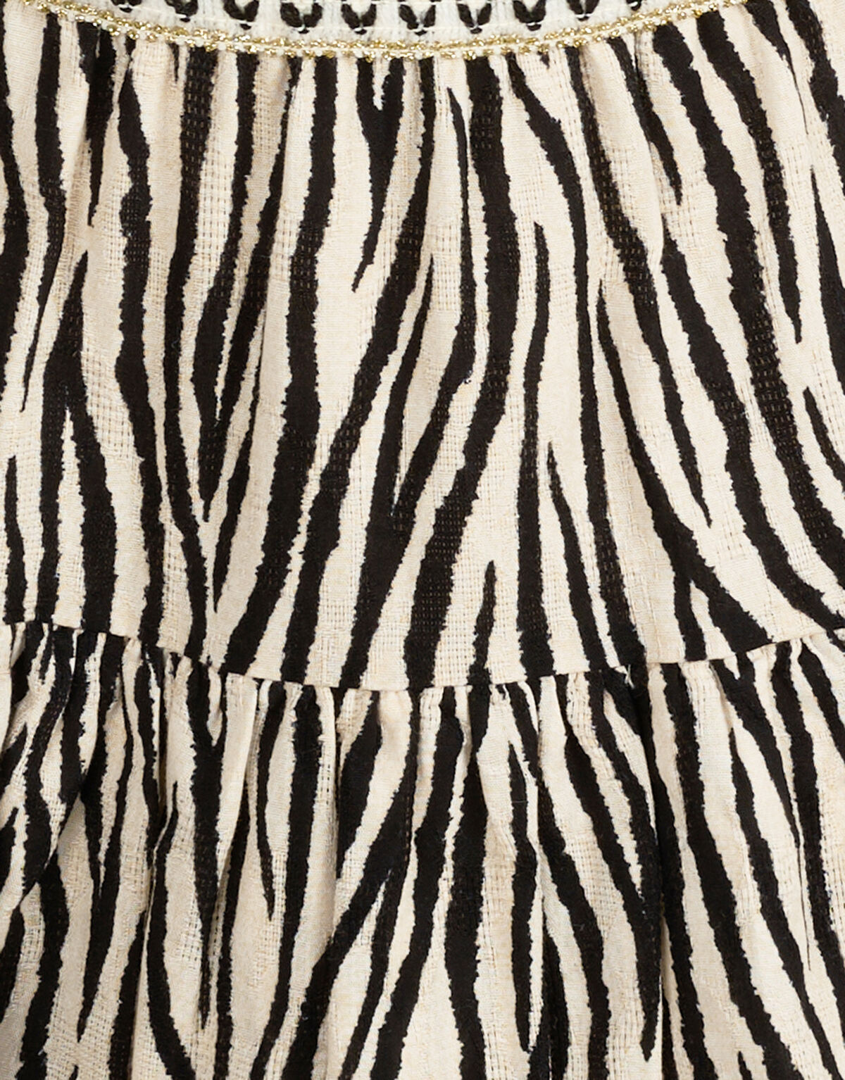Zebra Print Rok Zwart/Gebroken Wit SHOEBY GIRLS