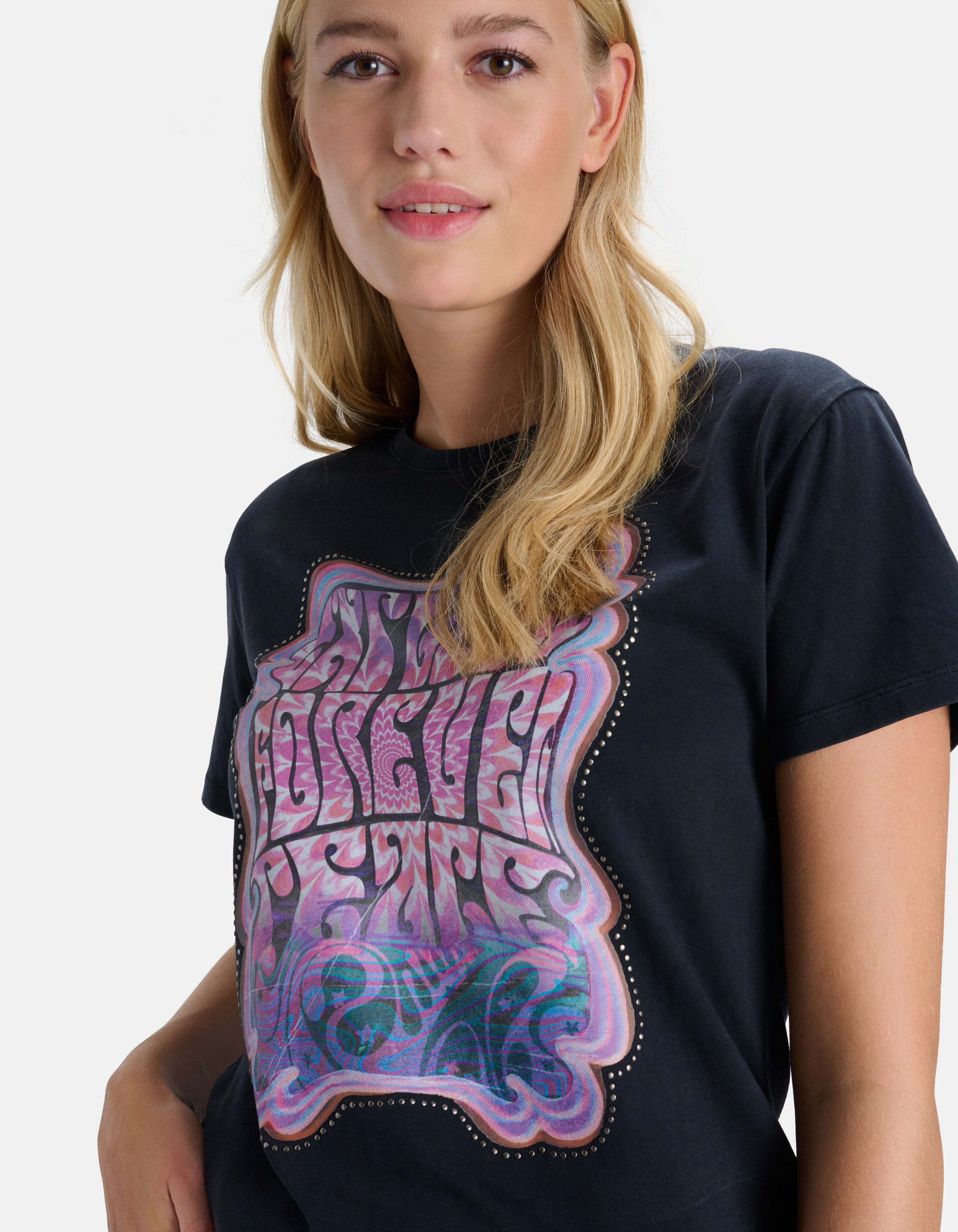 Print T-shirt Donkergrijs SHOEBY WOMEN