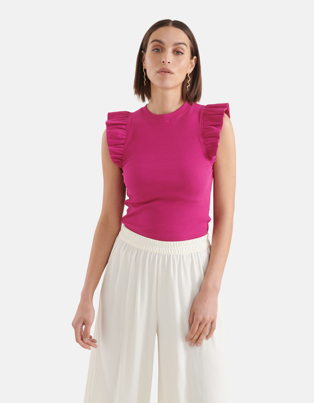 Ruffle Top Roze SHOEBY WOMEN