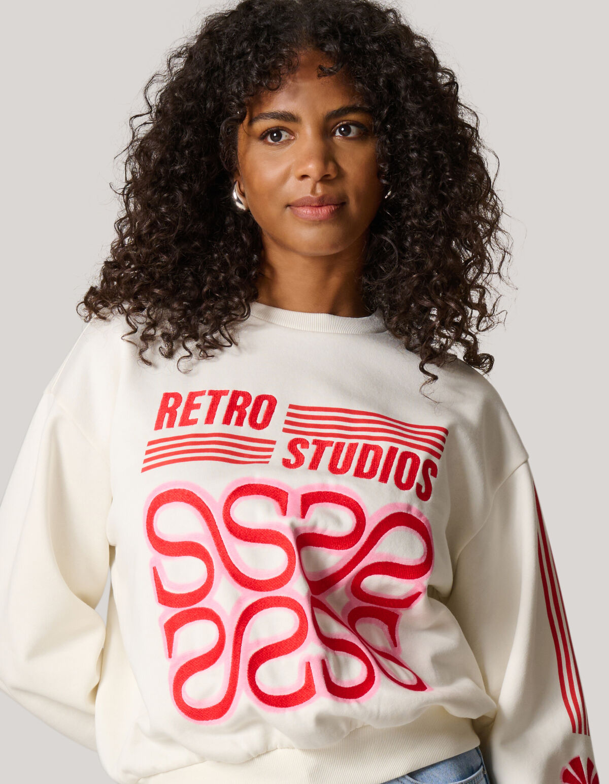 Retro Studio Sweater Gebroken wit SHOEBY WOMEN