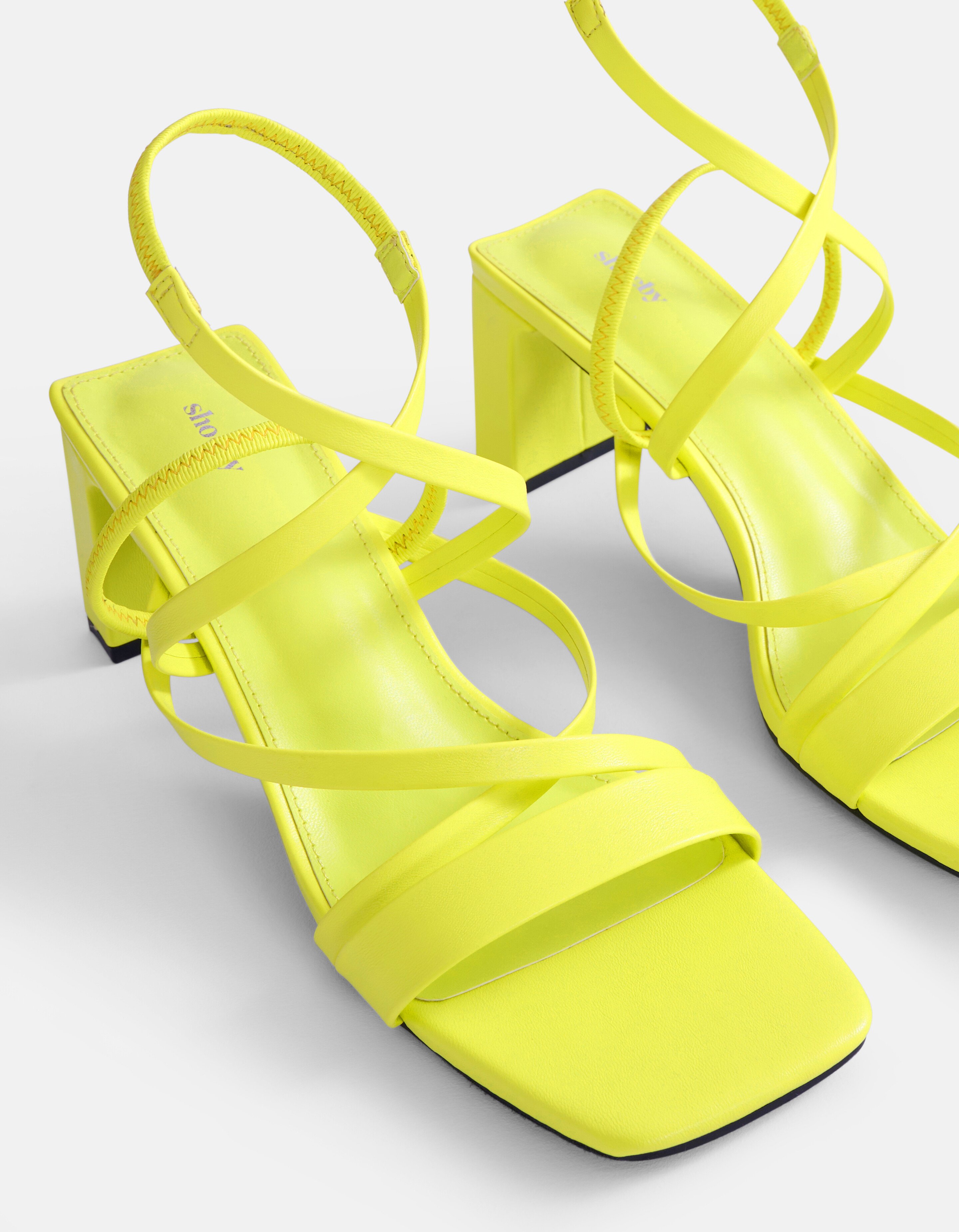 Sandalen Met Hak Geel SHOEBY SHOES
