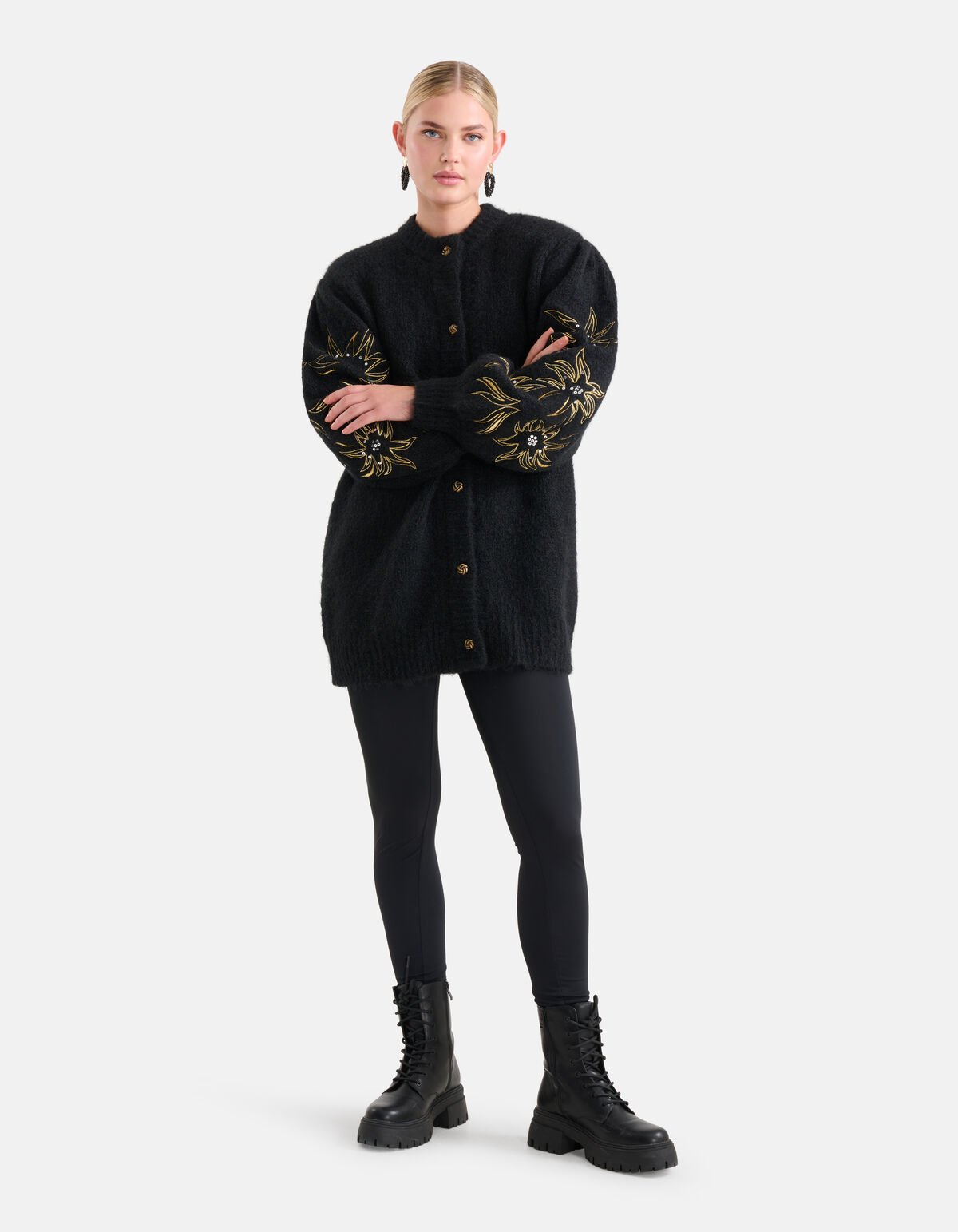Embroidery Vest Zwart SHOEBY WOMEN