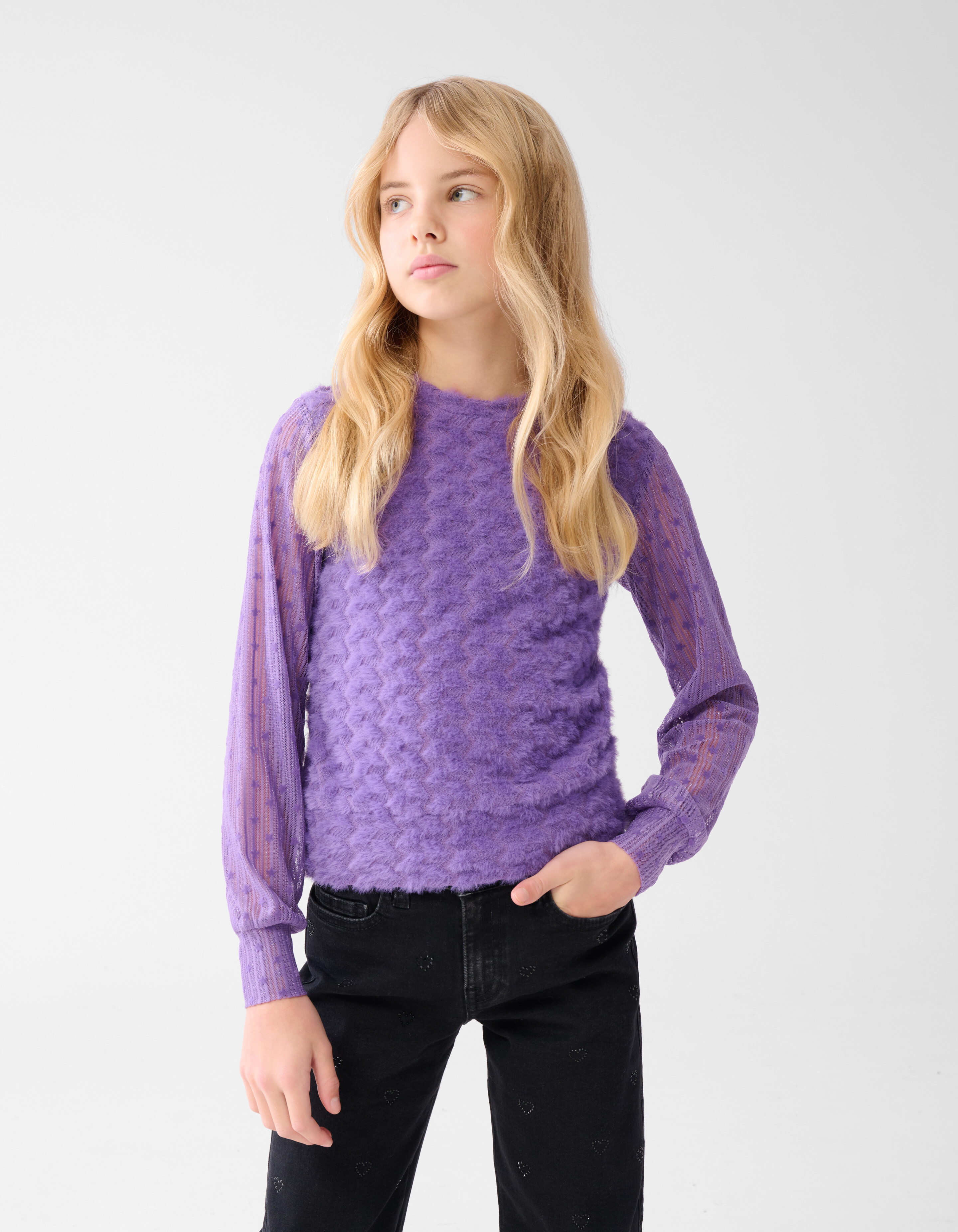 Mesh Top Paars SHOEBY GIRLS