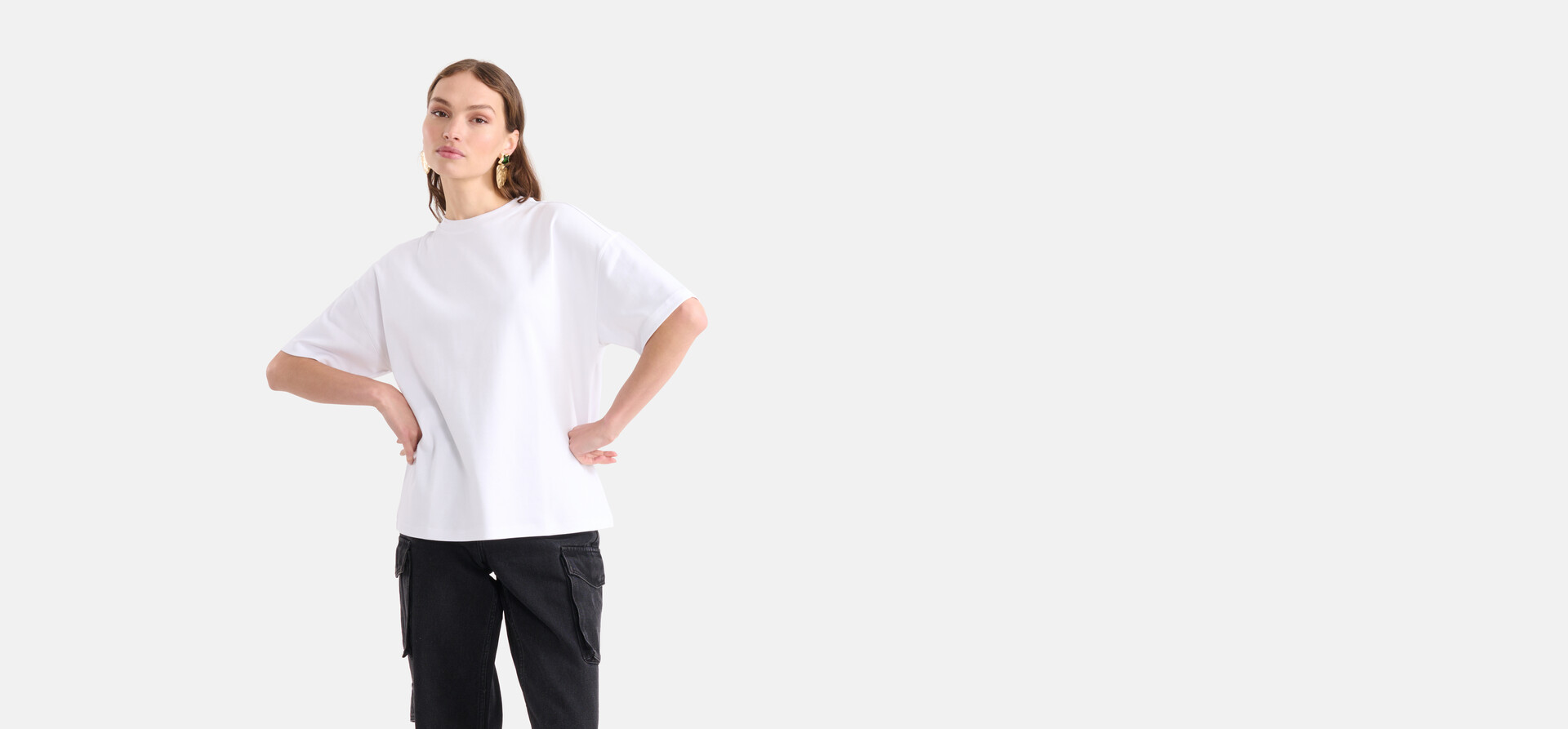 Oversized T-shirt Wit SHOEBY WOMEN