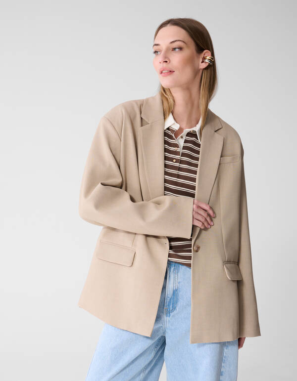 Melange Blazer Zand SHOEBY WOMEN