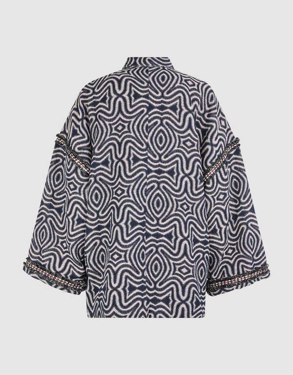 Jacquard Tape Jack Donkerblauw By Mieke SHOEBY WOMEN