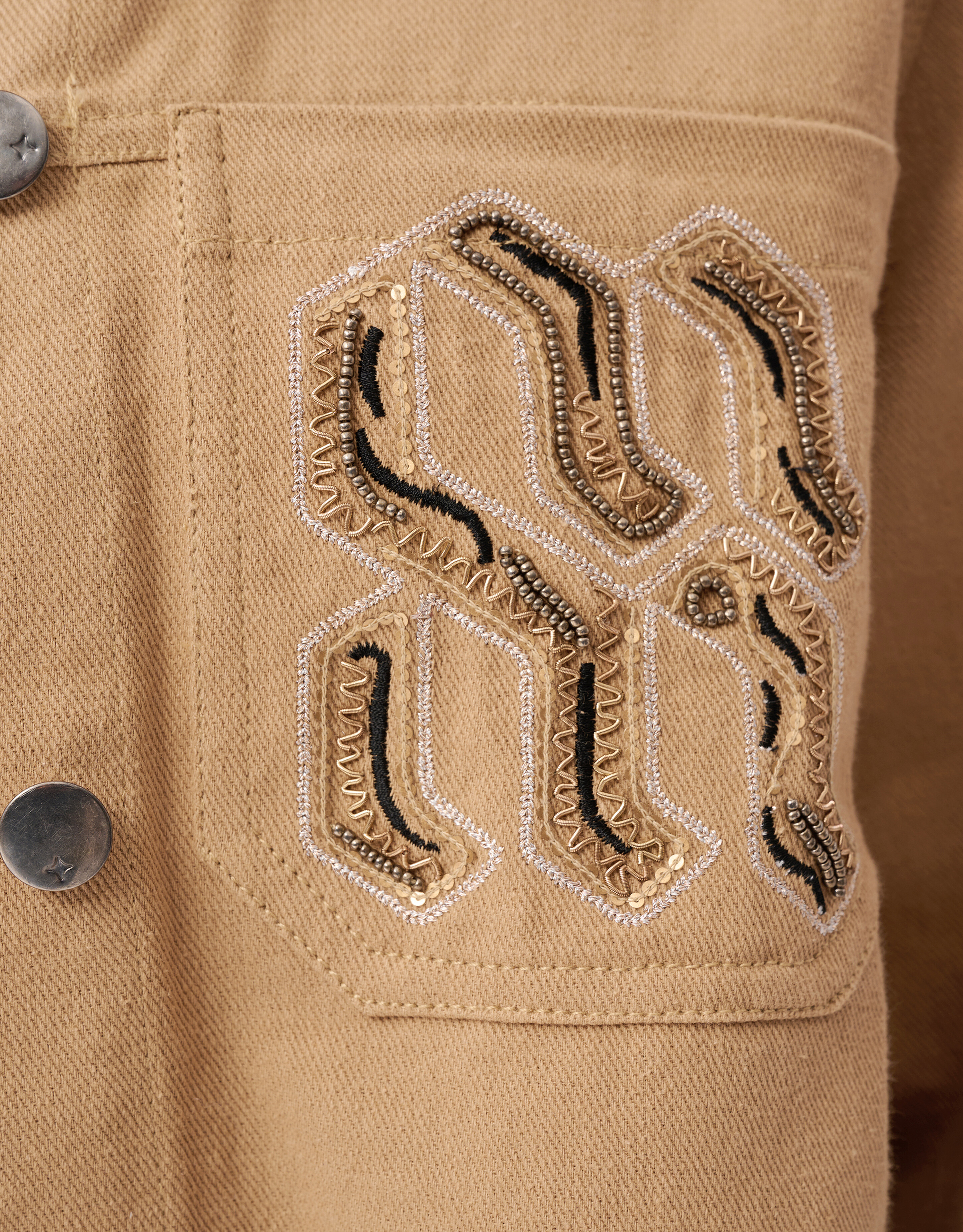 Oversized Embroidery Jack Camel By Mieke SHOEBY WOMEN