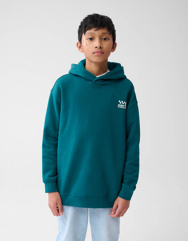 Basis Tekst Hoodie Donkergroen SHOEBY BOYS