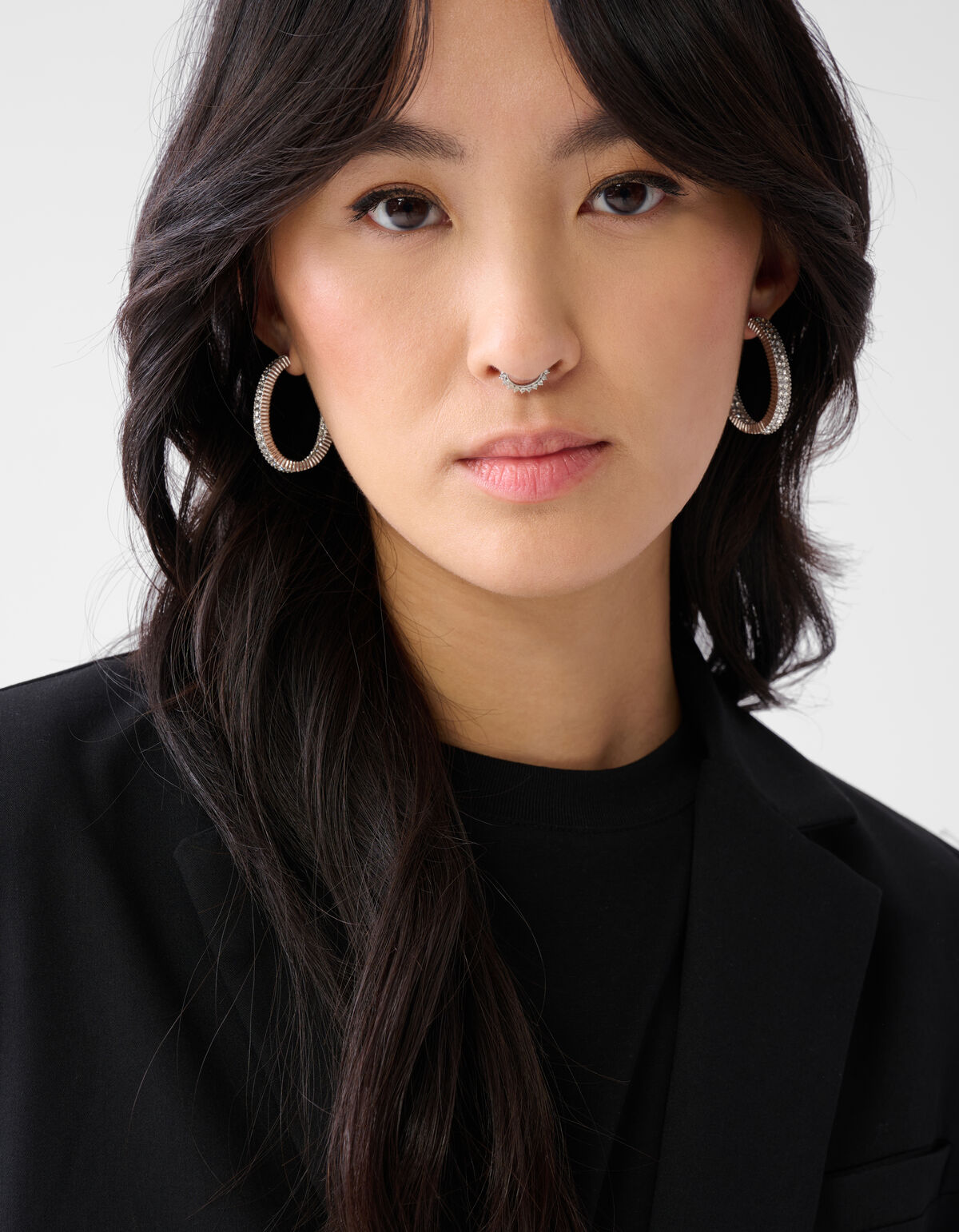 Oversized Hairy Sleeve Blazer Zwart SHOEBY WOMEN