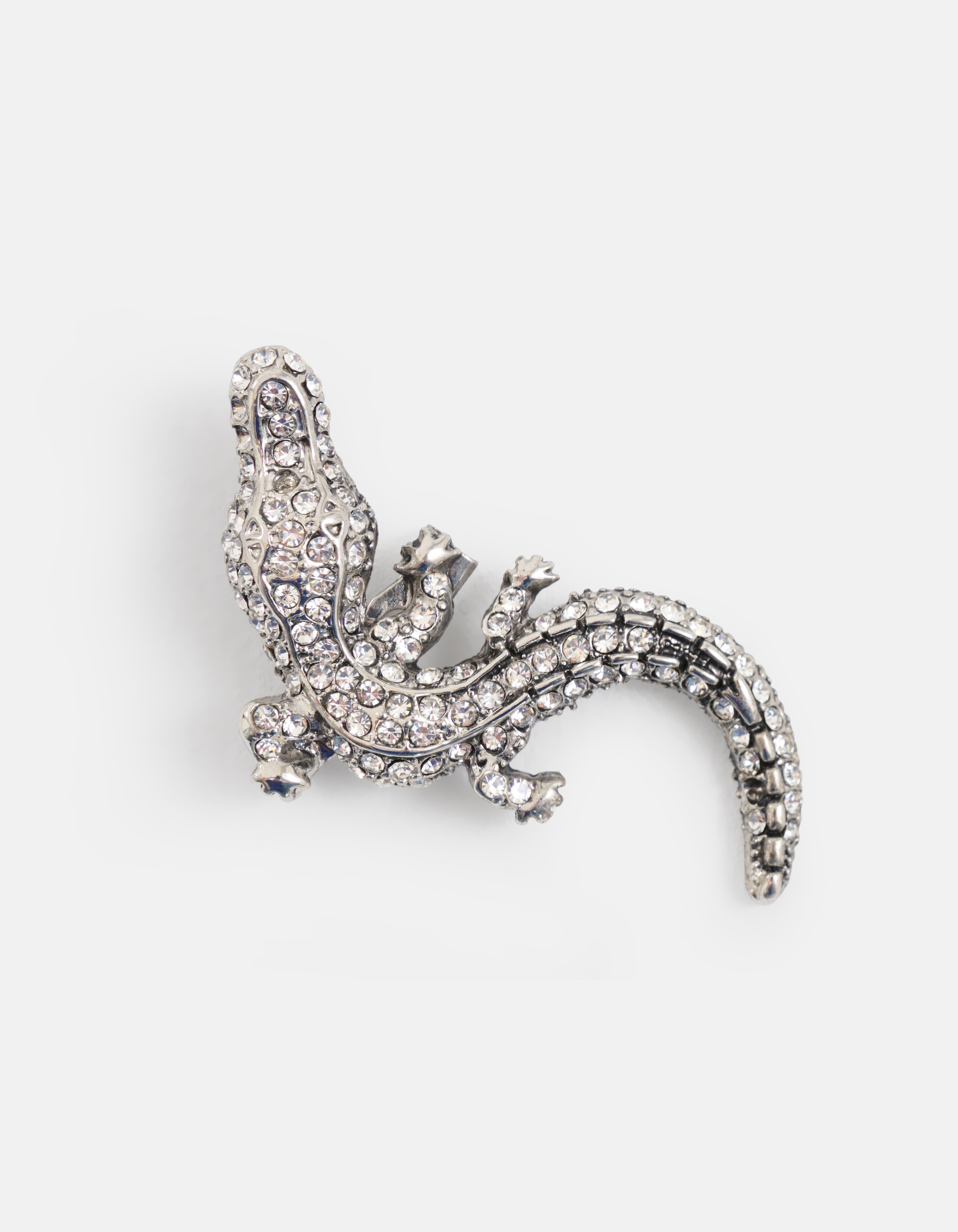 Mini Croco Broche Zilver SHOEBY ACCESSOIRES