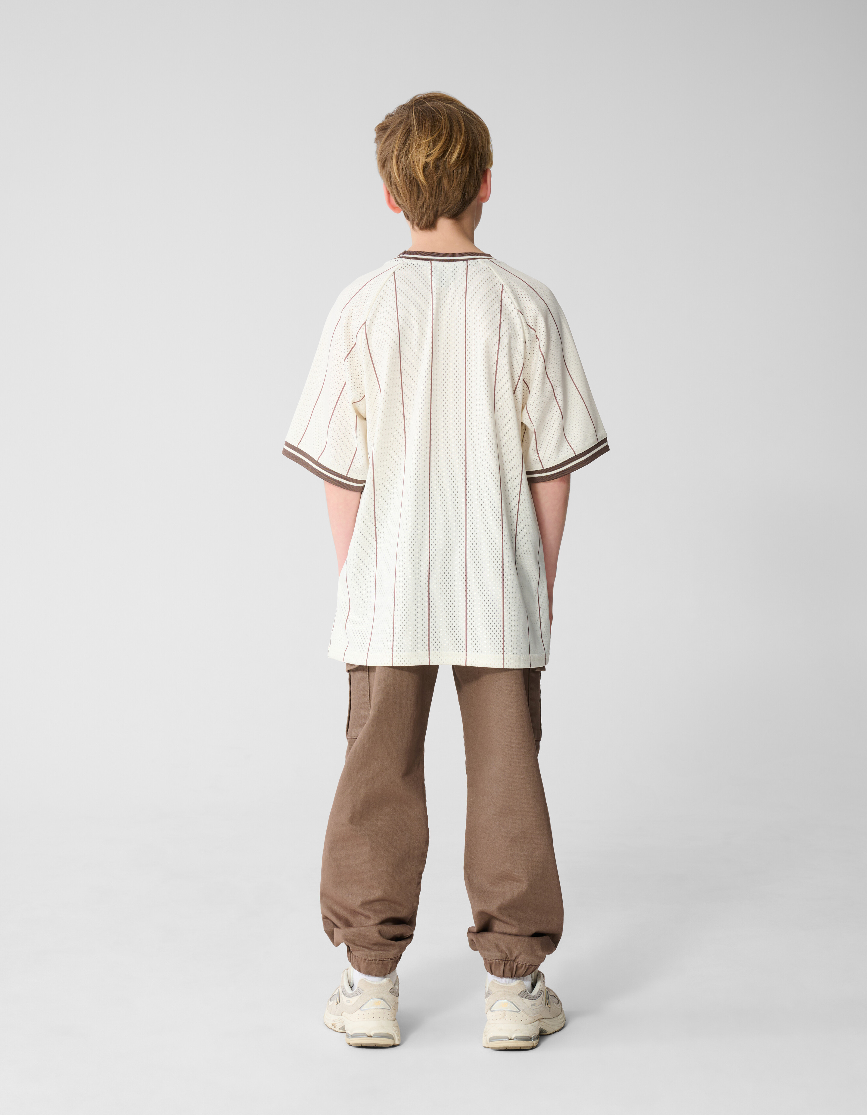 Oversized Sporty T-shirt Gebroken Wit SHOEBY BOYS