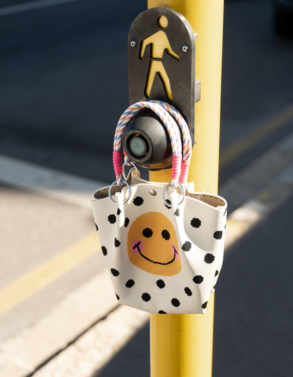 Gebreide Polkadot Tas Gebroken Wit SHOEBY GIRLS