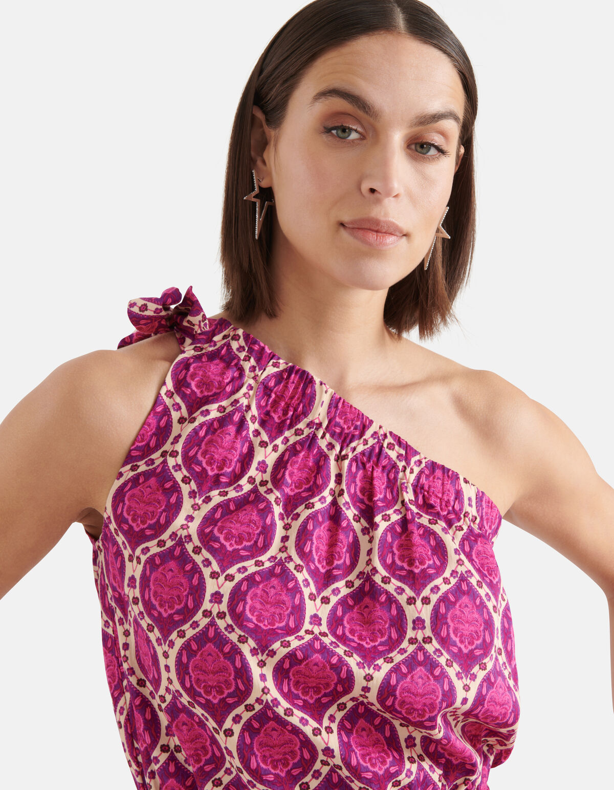 Grafische Asymmetrische Top Paars SHOEBY WOMEN