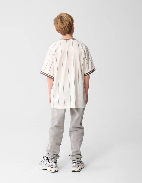 Oversized Sporty T-shirt Gebroken Wit SHOEBY BOYS