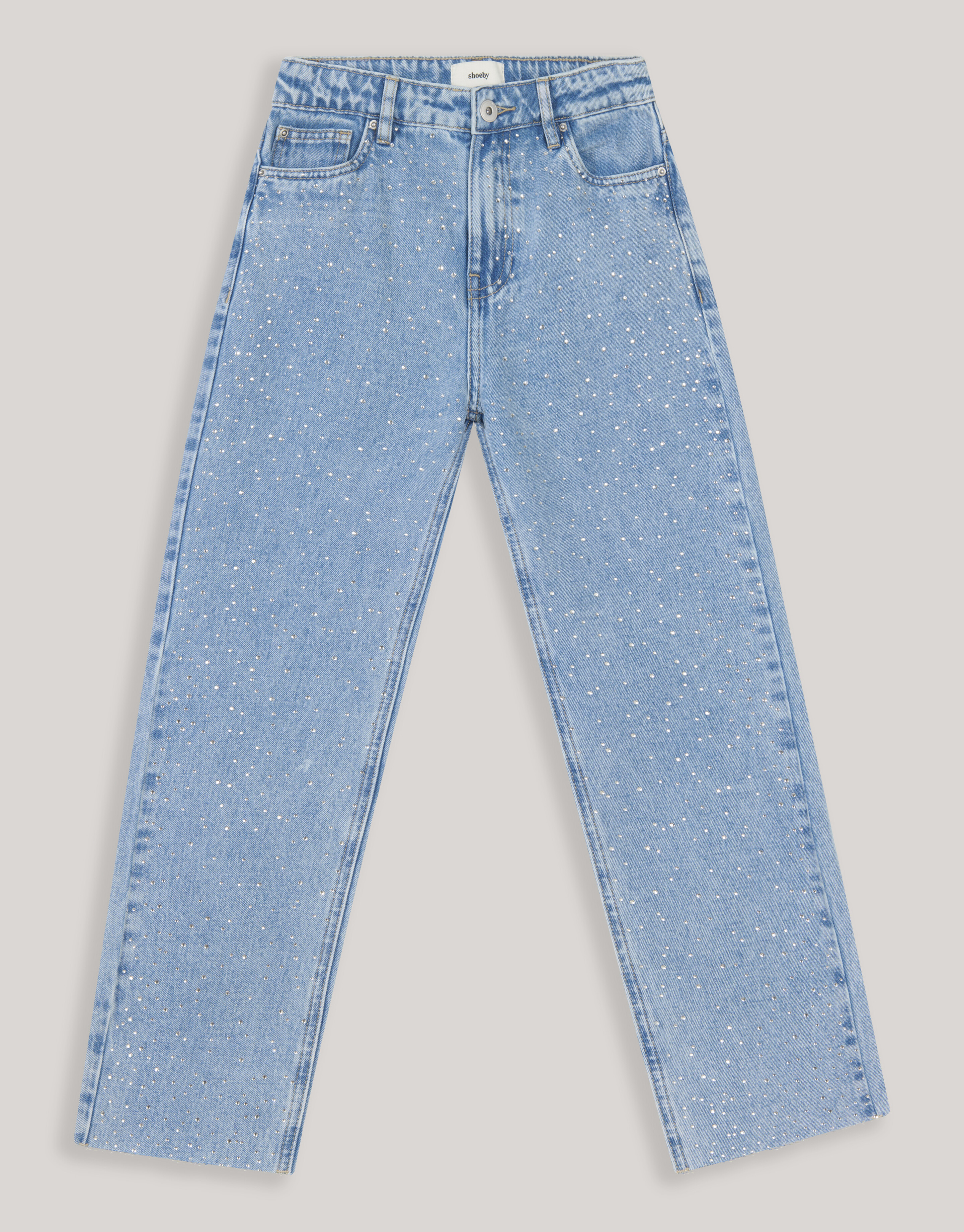 Strass Wide Leg Jeans Mediumstone SHOEBY GIRLS