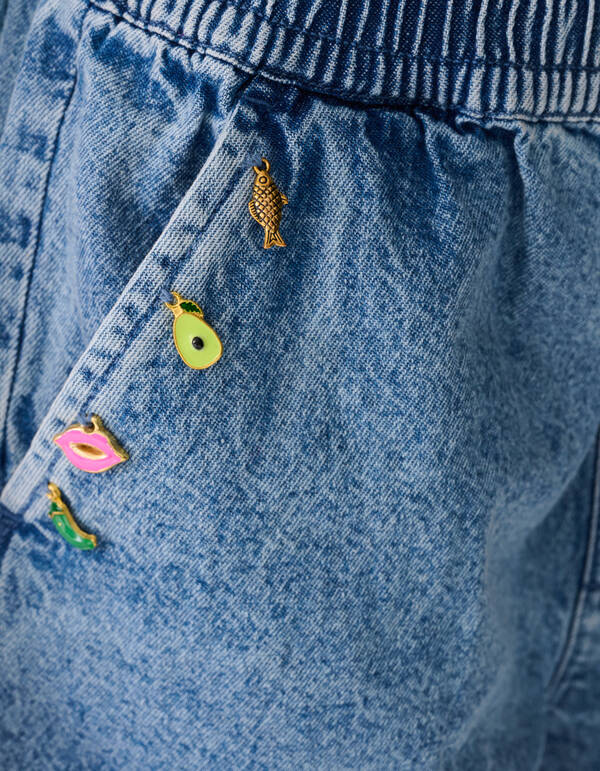 Charm Denim Short Blauw SHOEBY GIRLS