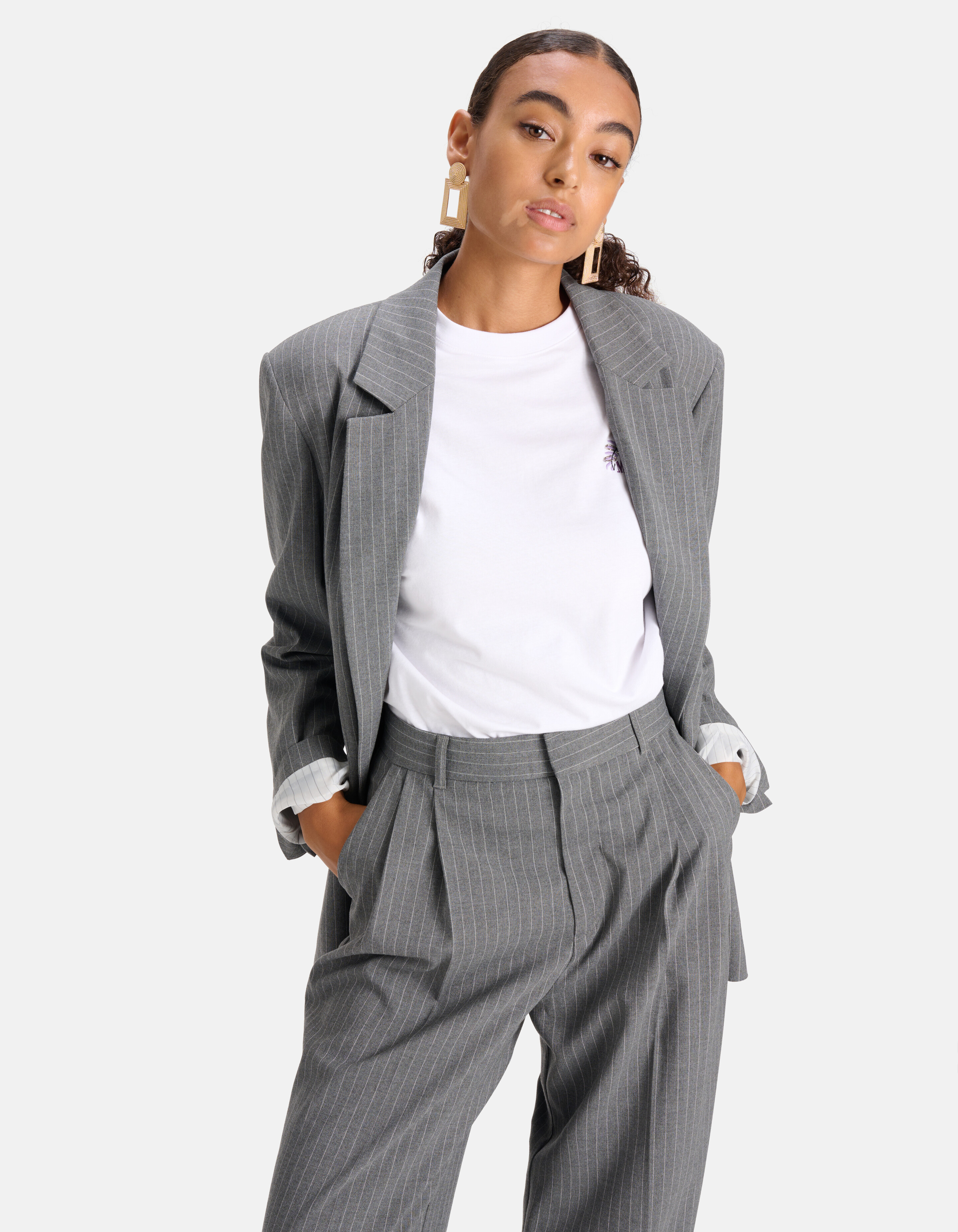 Pinstripe Blazer Antraciet SHOEBY WOMEN