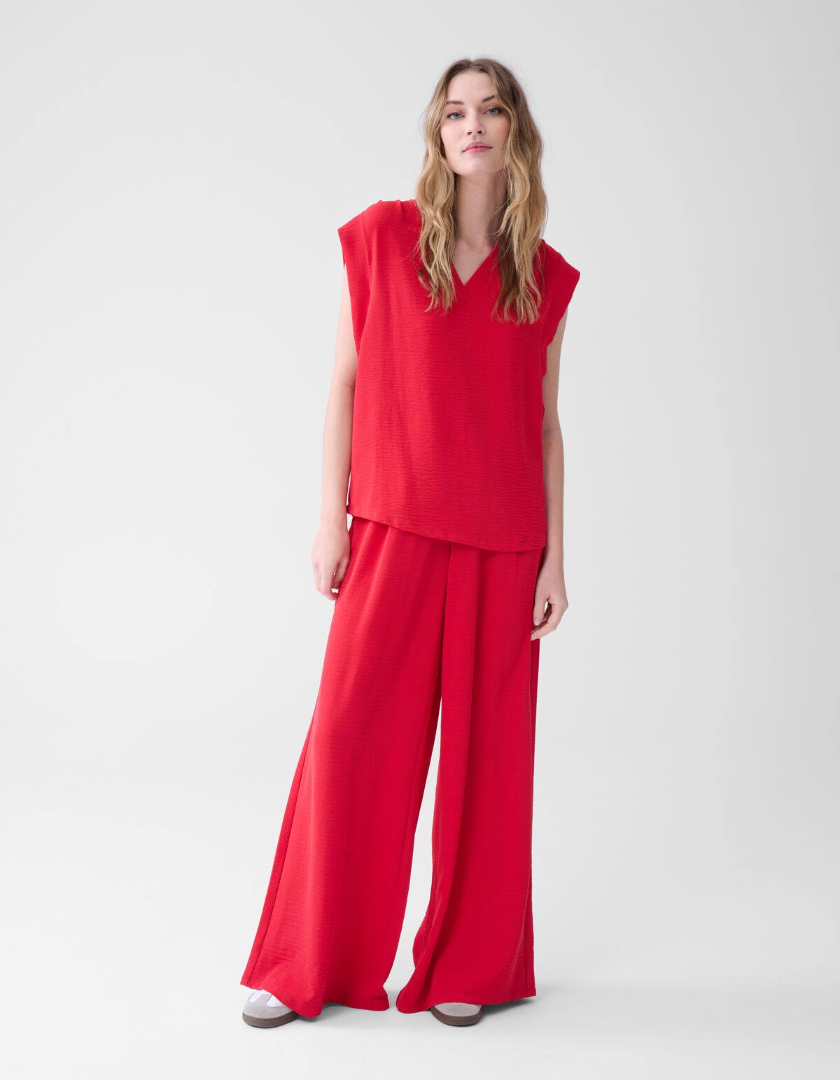 V-hals Top Rood SHOEBY WOMEN