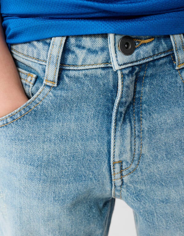 Tapered Fit Jeans Bleached SHOEBY BOYS