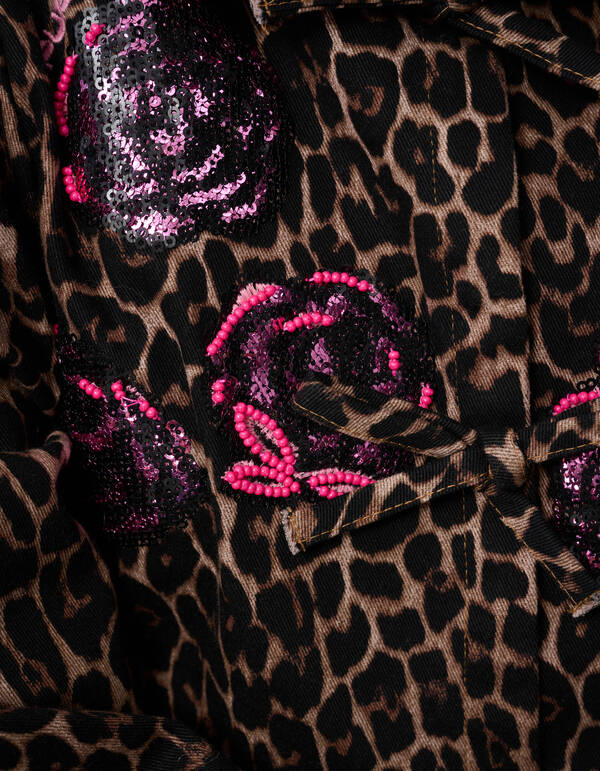 Sequin Panterprint Blouse Bruin SHOEBY GIRLS