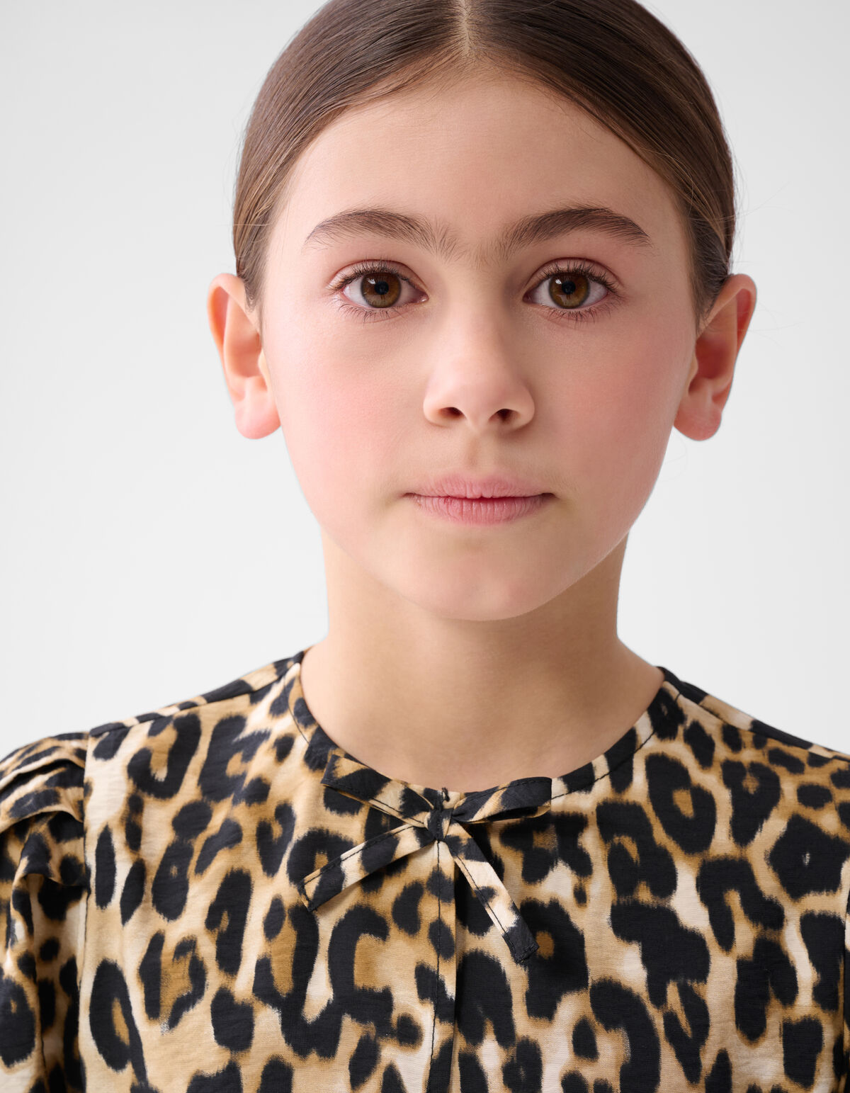 Leopard Strik Top Bruin SHOEBY GIRLS