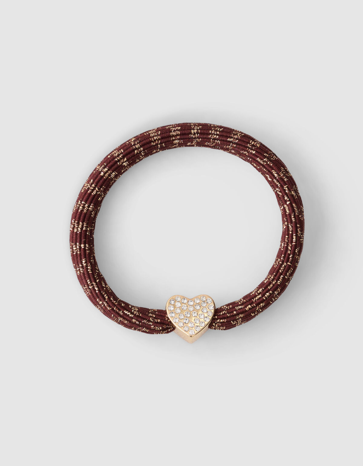 Charm Lurex Haarelastiek Bruin SHOEBY ACCESSOIRES