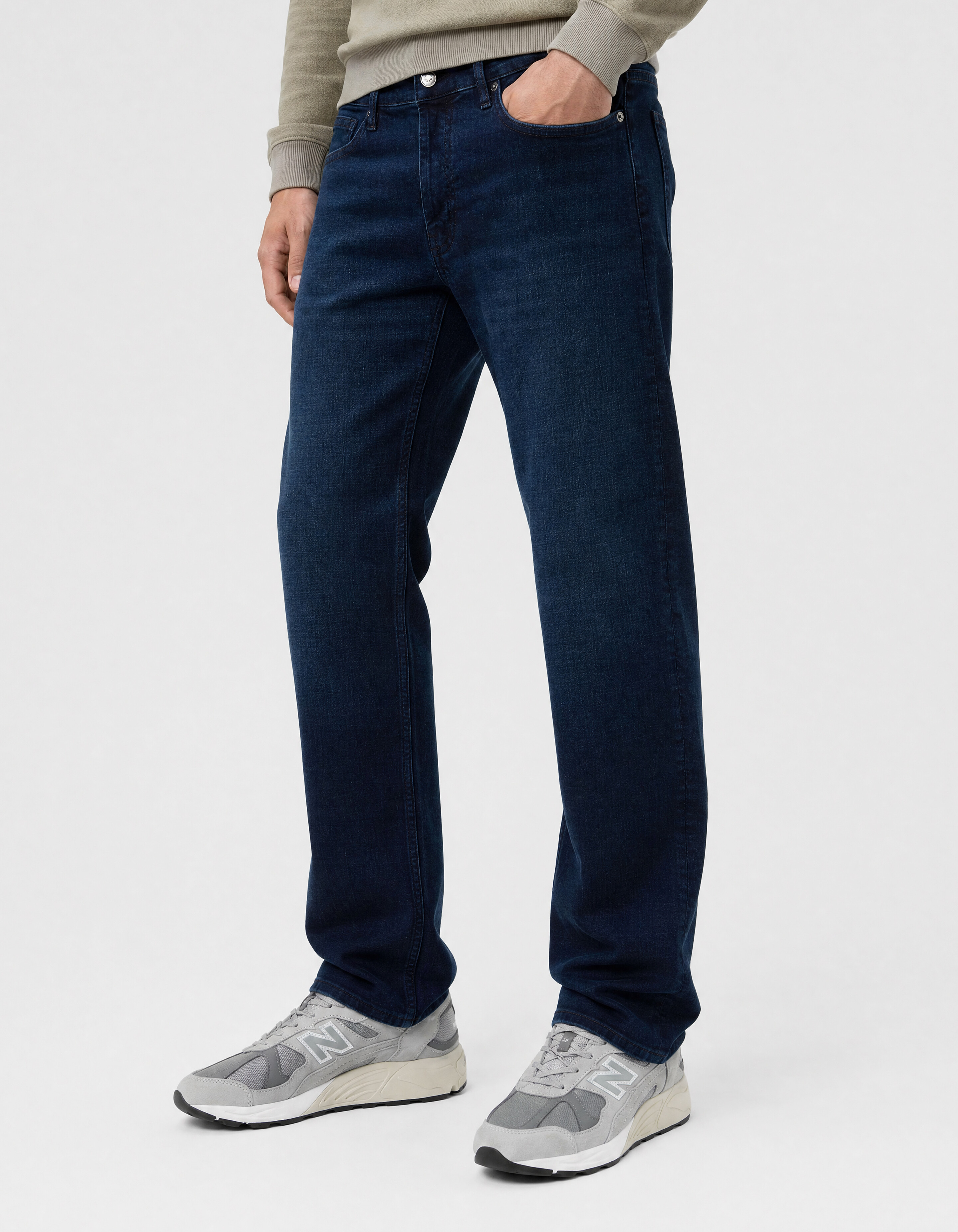 Comfort Straight Fit Jeans Blauw/Bruin L32 SHOEBY MEN