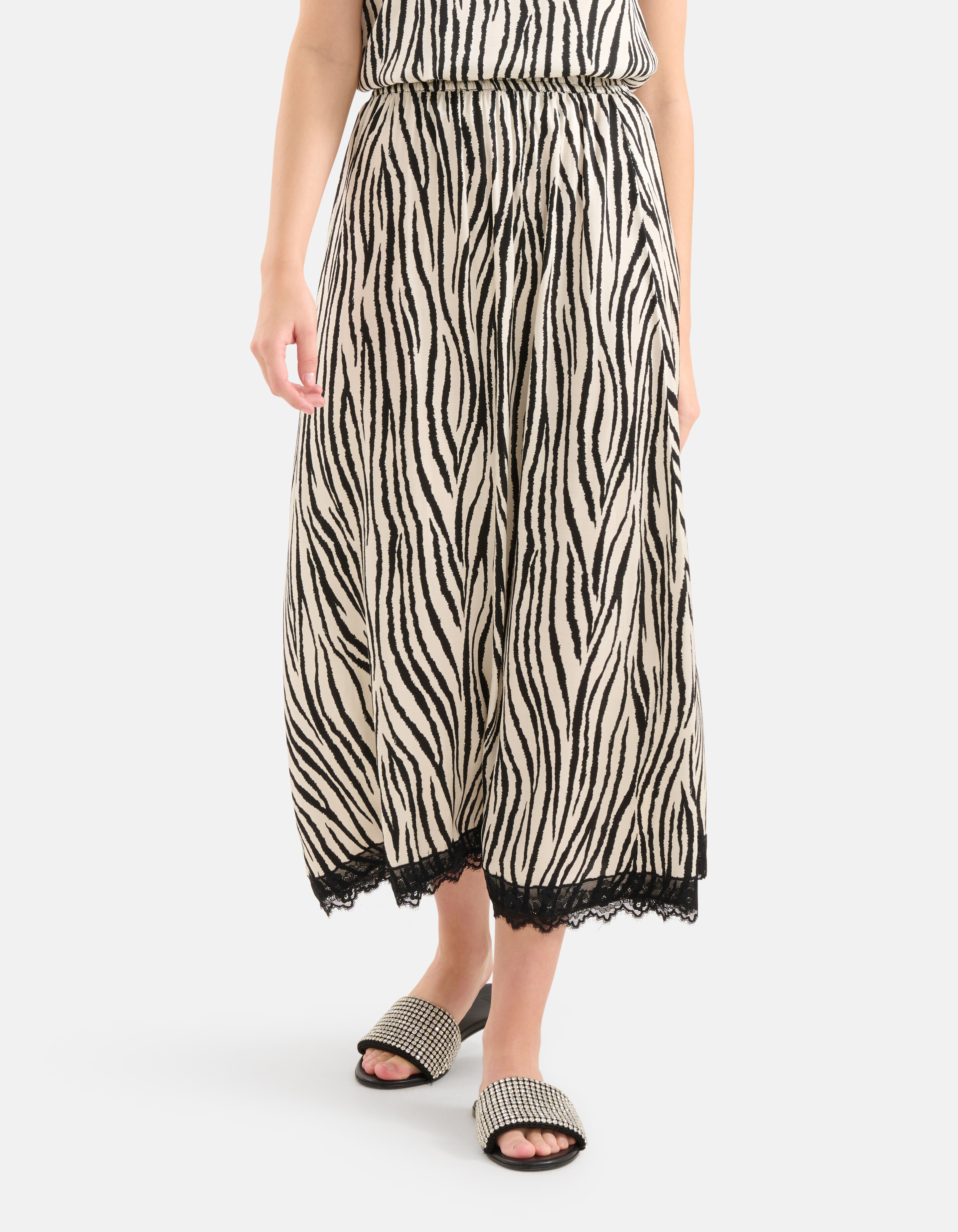 Zebra Printed Rok Zwart/Wit SHOEBY WOMEN