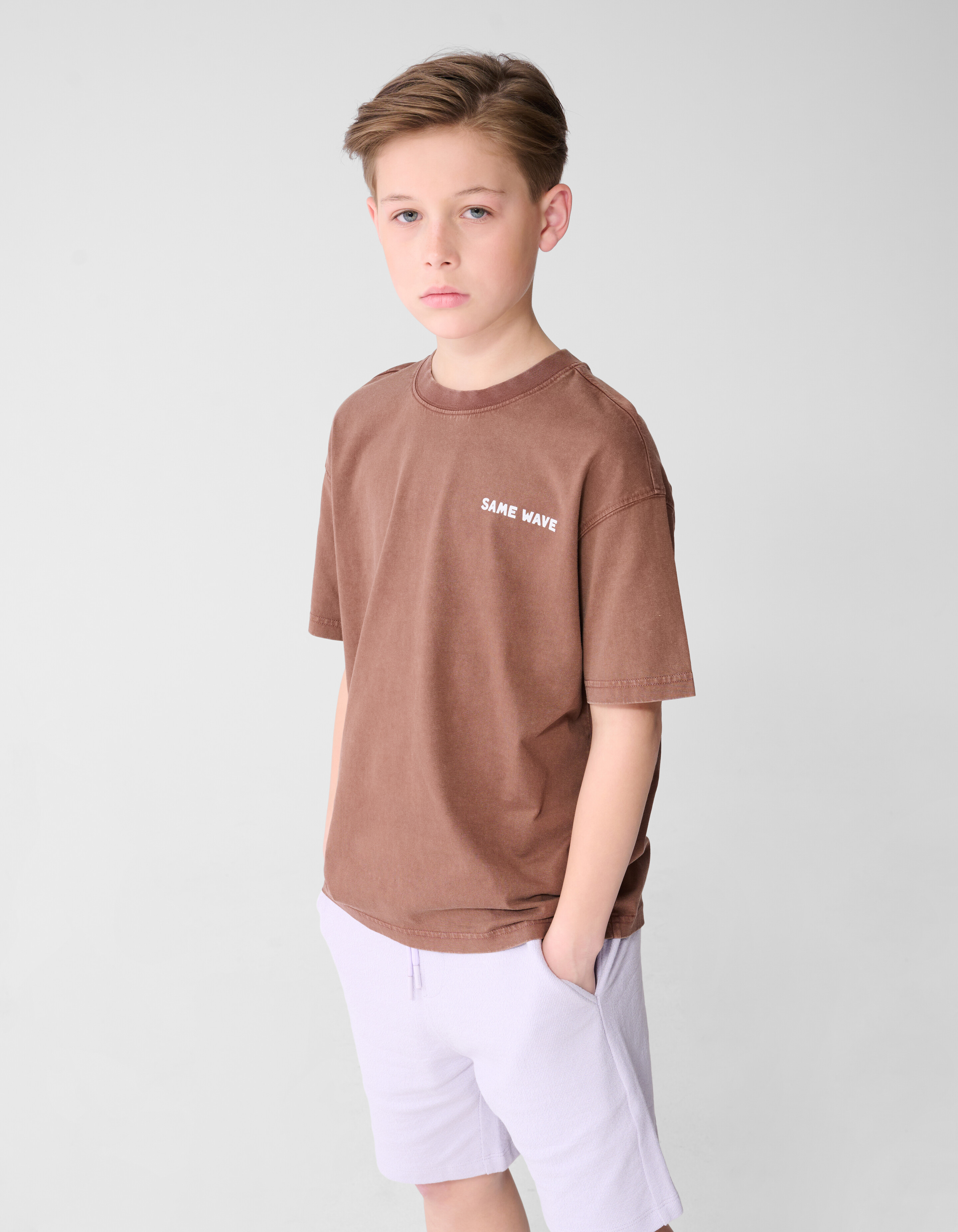 Same Wave Artwork T-shirt Bruin SHOEBY BOYS