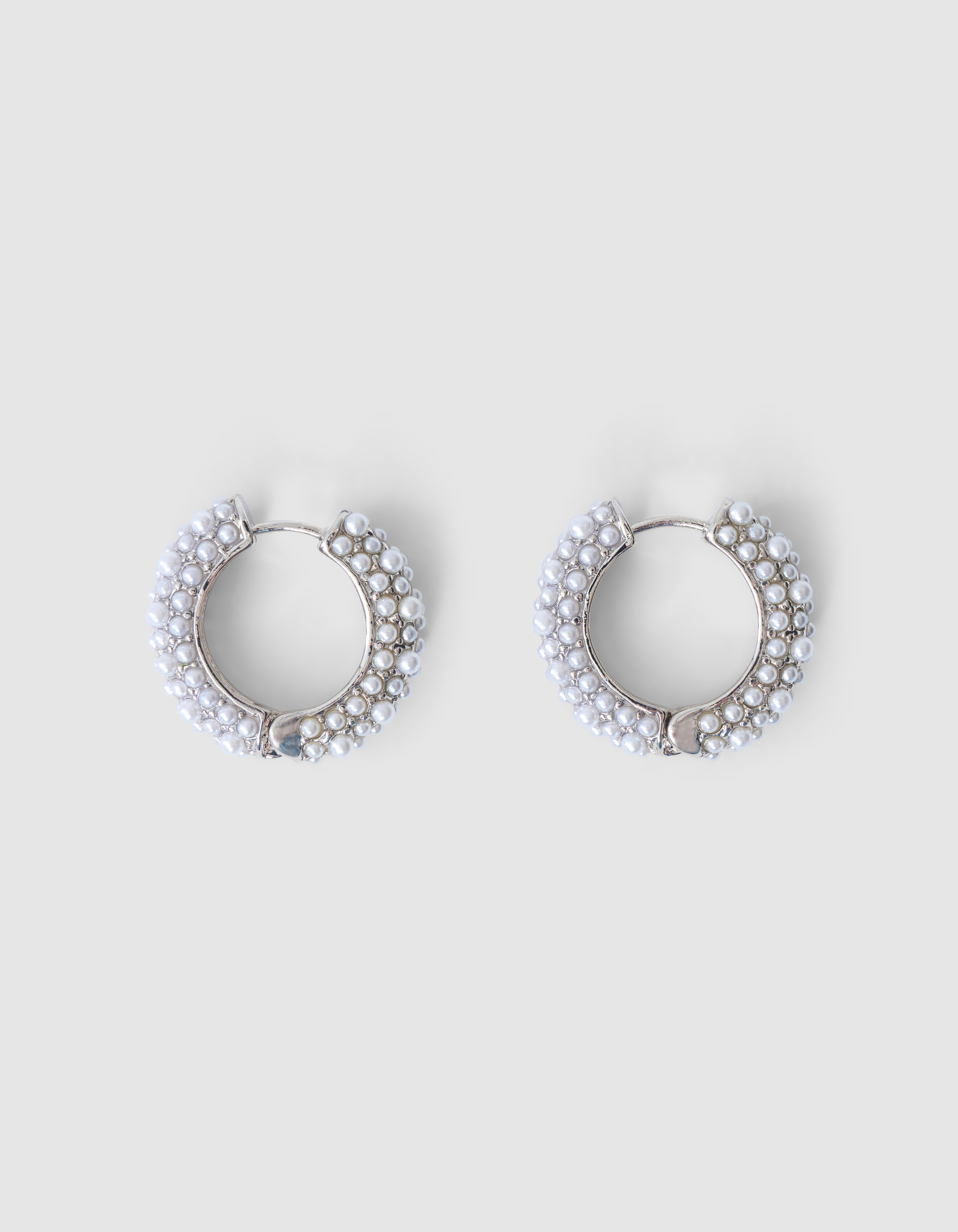 Parel Hoops Oorbellen Zilver SHOEBY ACCESSOIRES