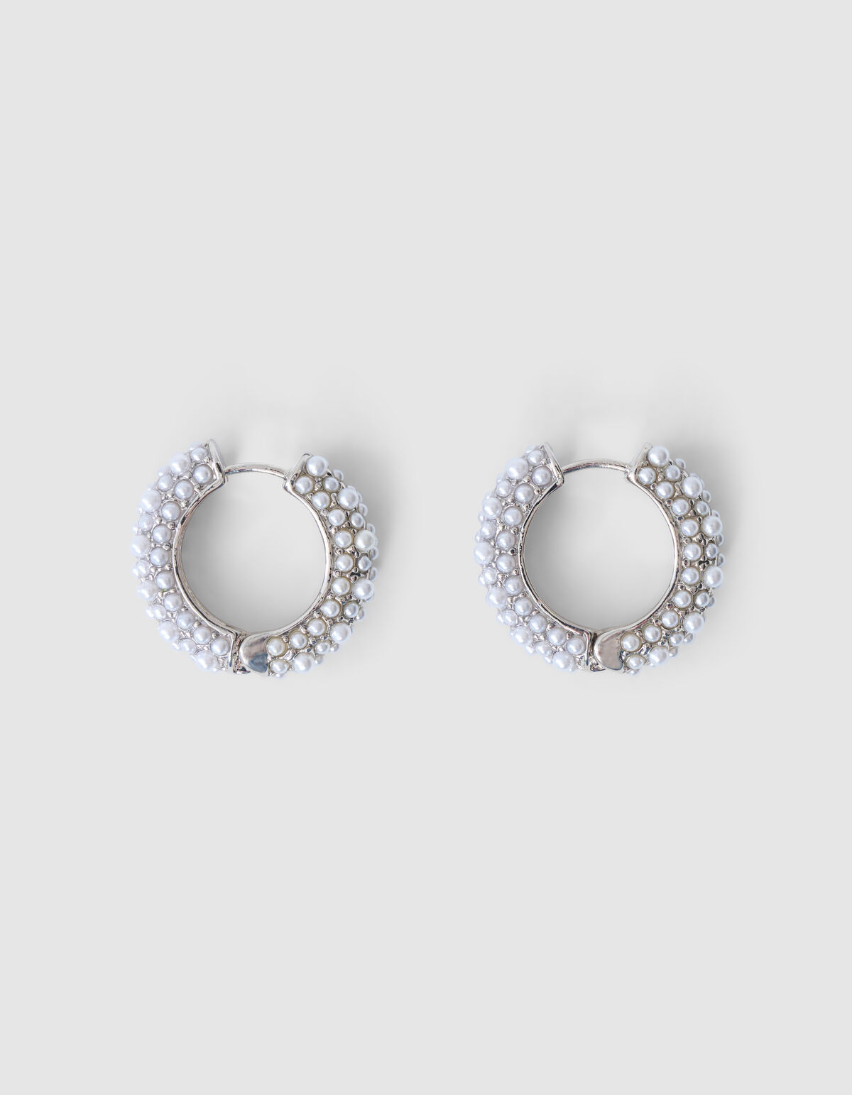 Parel Hoops Oorbellen Zilver SHOEBY ACCESSOIRES