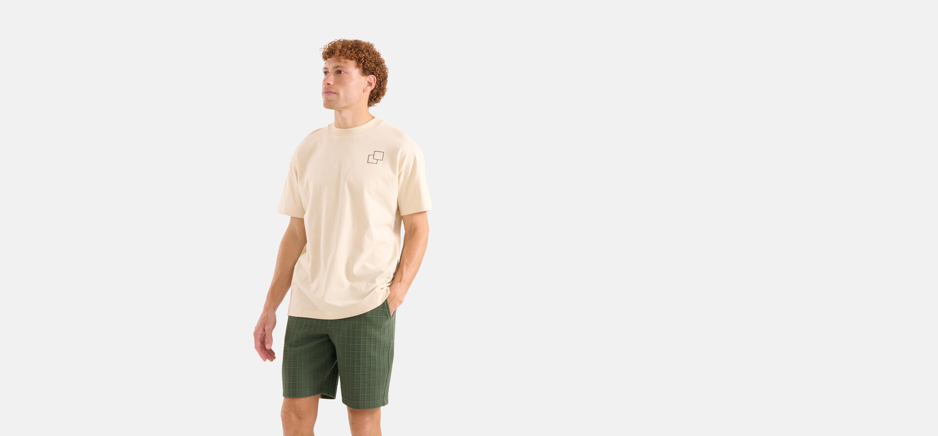 Structuur Short Donkergroen SHOEBY MEN