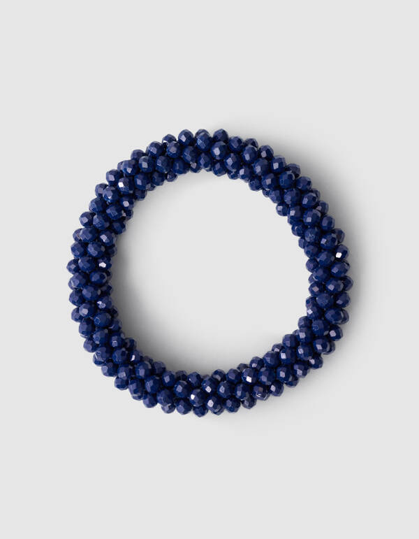 Beaded Haarelastiek Blauw SHOEBY ACCESSOIRES