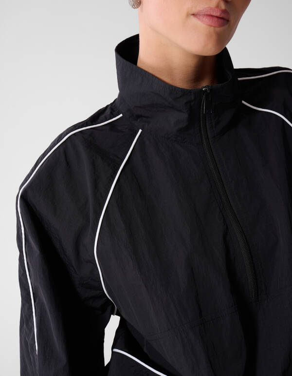 Relaxed Fit Piping Blouse Zwart SHOEBY WOMEN