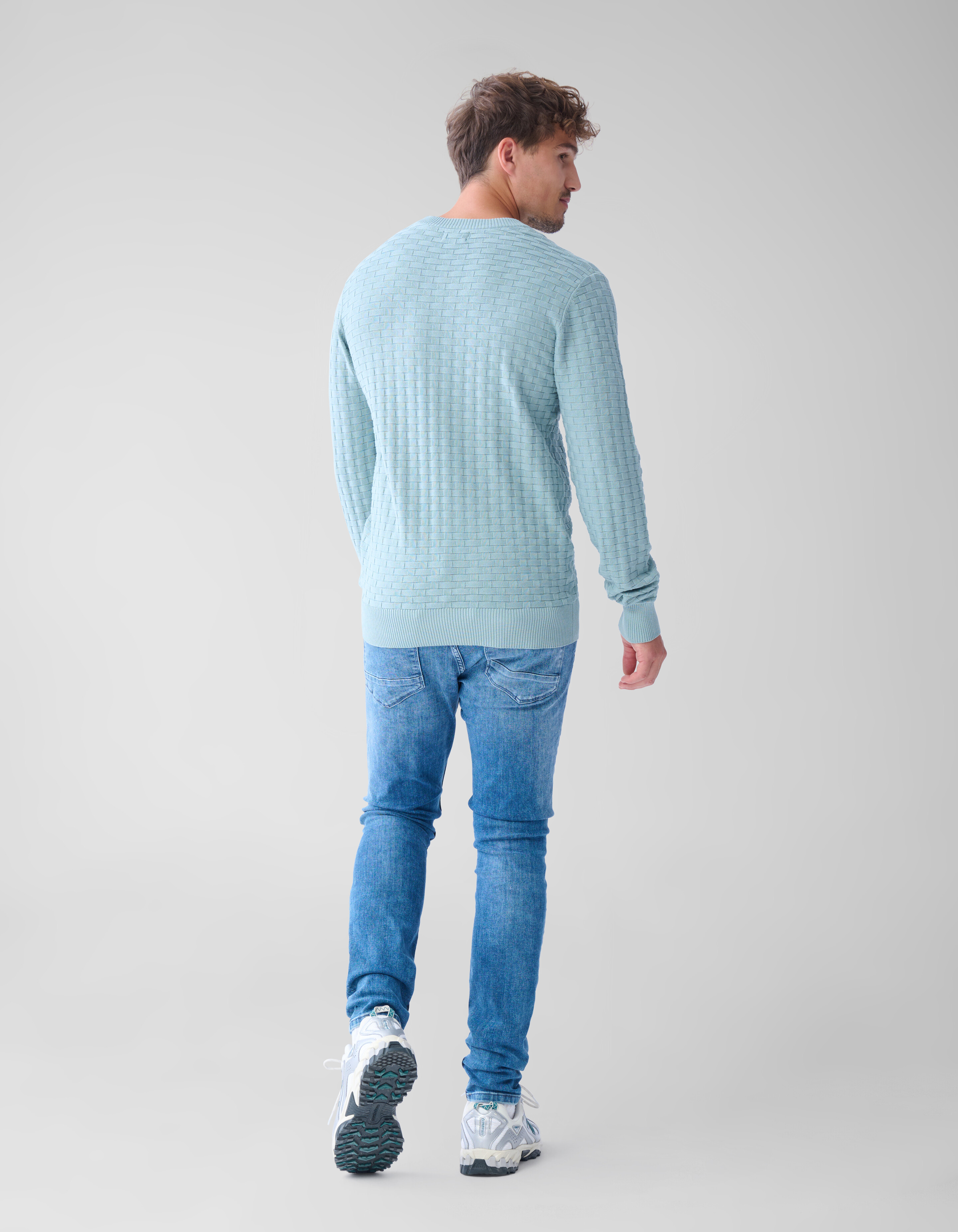 Structuur Trui Lichtgroen SHOEBY MEN