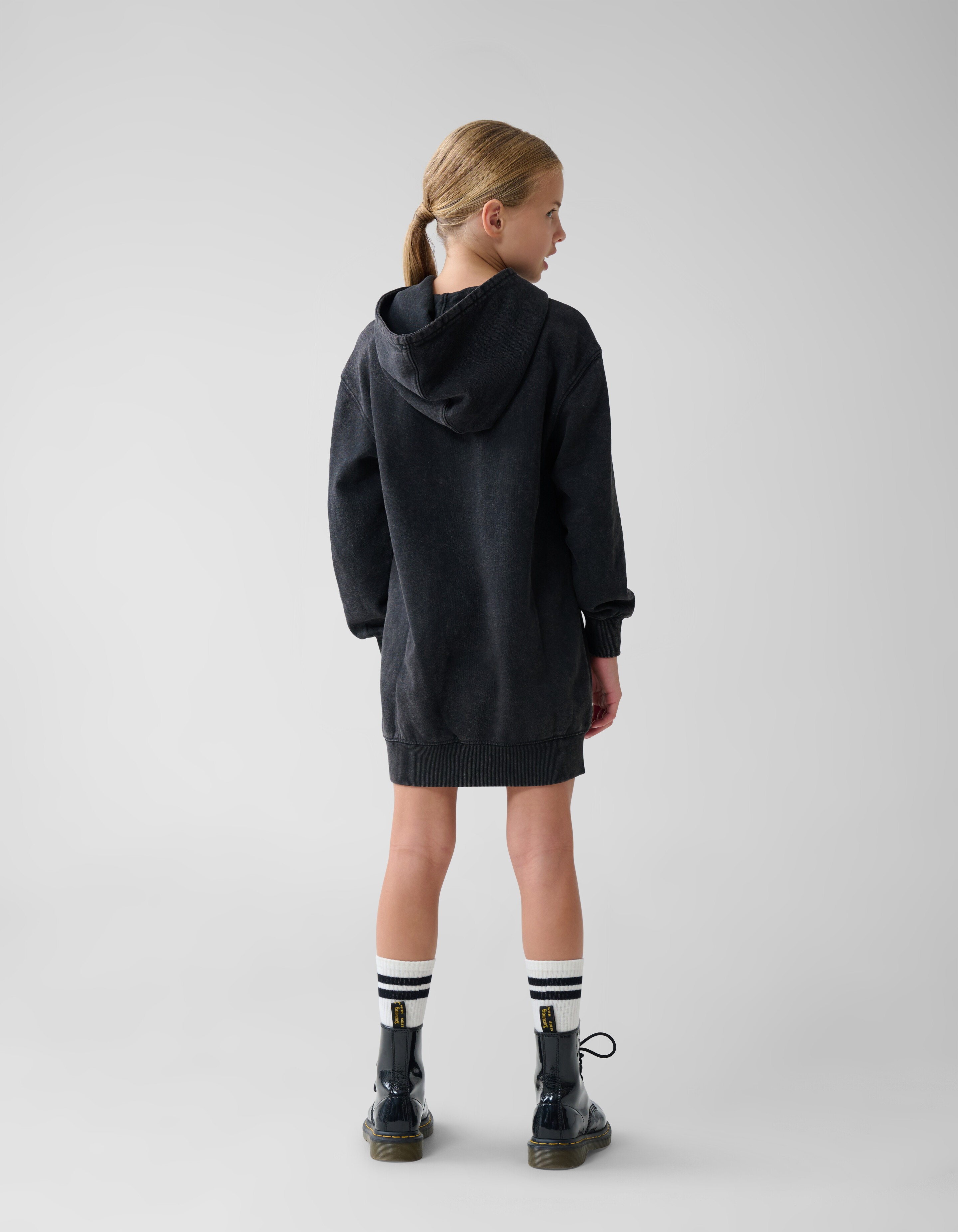 Artwork Hoodie Jurk Zwart SHOEBY GIRLS