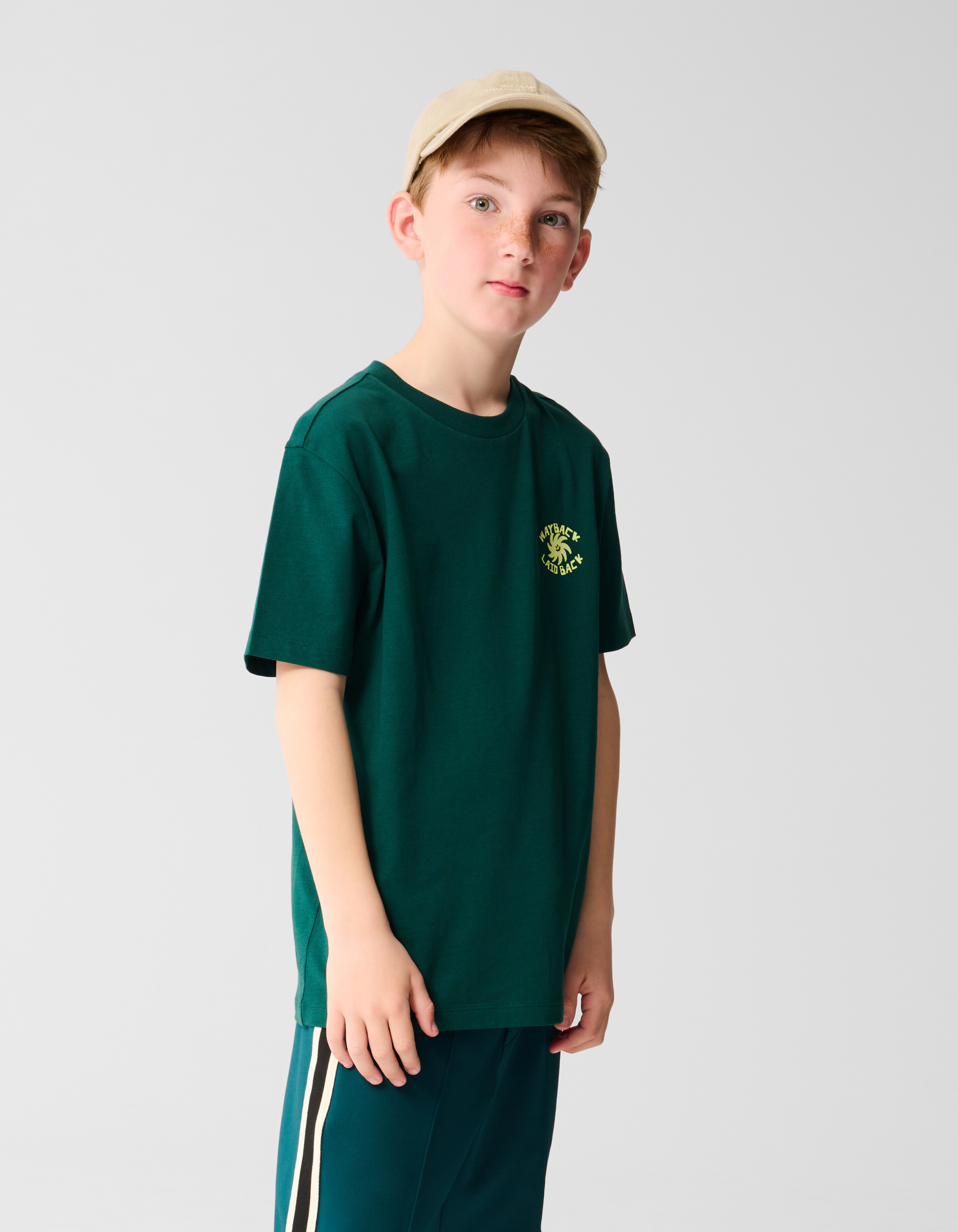 Wayback Artwork T-shirt Donkergroen SHOEBY BOYS