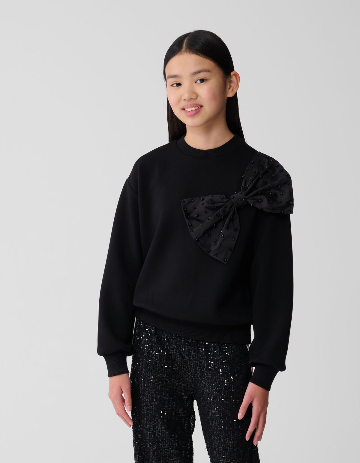 Big Strik Sweater Zwart SHOEBY GIRLS