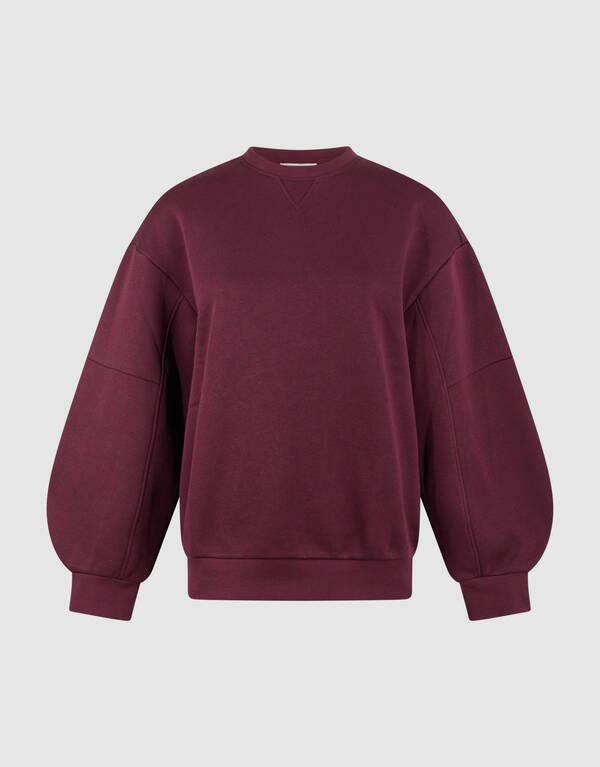 Big Sleeve Sweater Donkerrood SHOEBY WOMEN