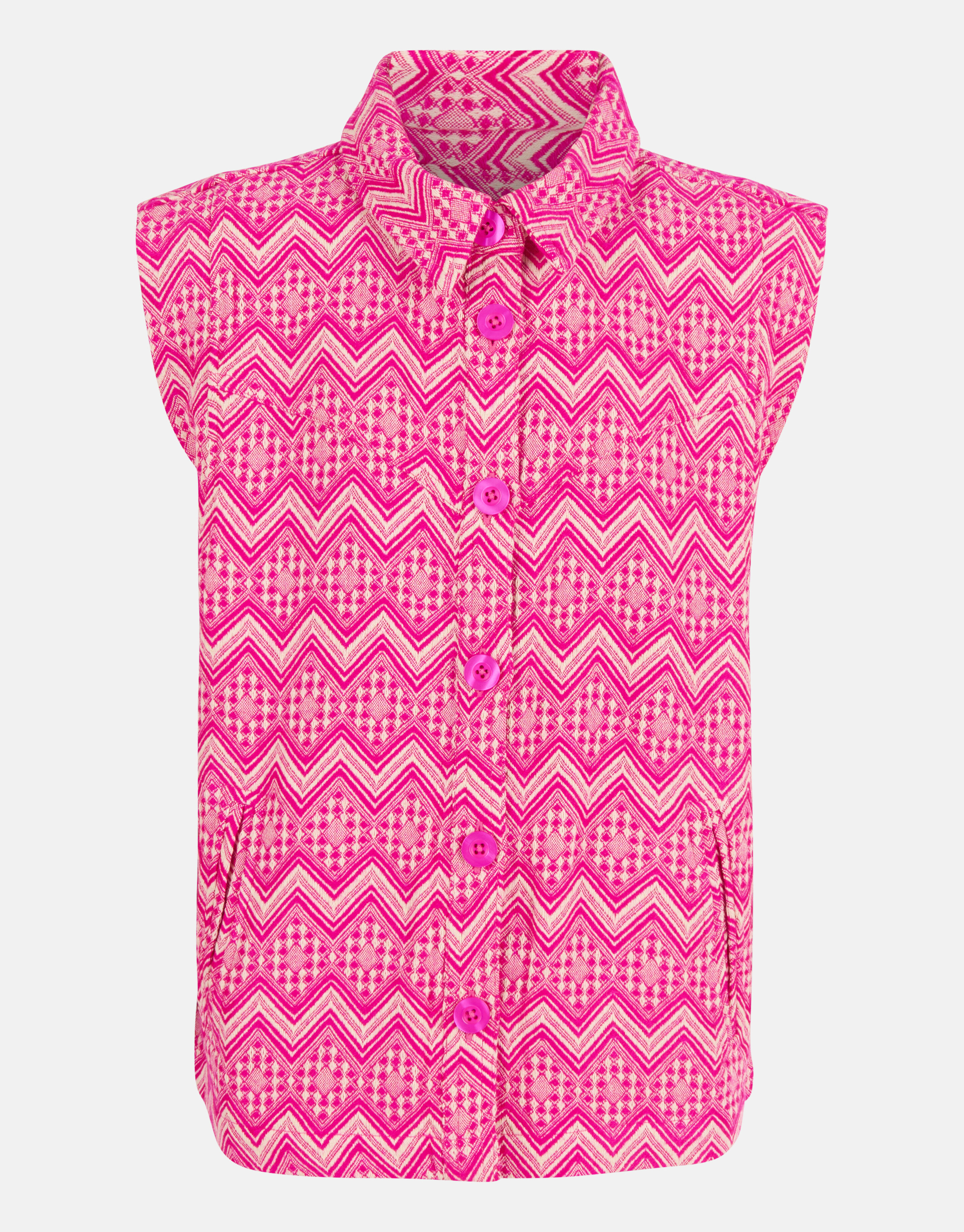 Geborduurd Gilet Roze SHOEBY GIRLS