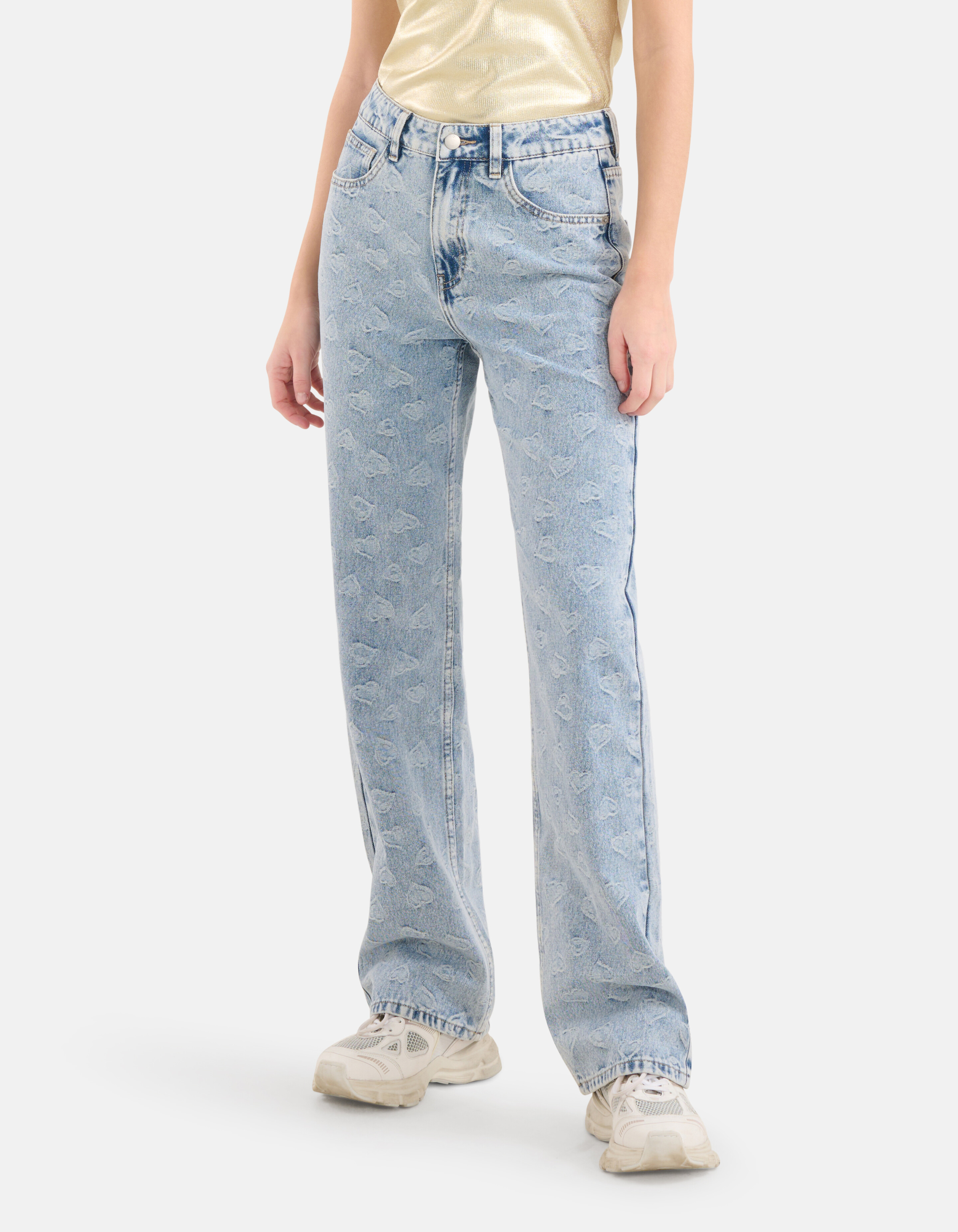 Jacquard Straight Fit Jeans Bleached SHOEBY WOMEN
