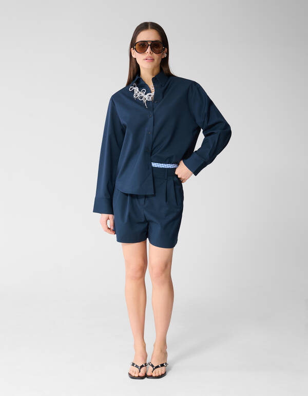 Ruiten Padded Blouse Donkerblauw SHOEBY WOMEN